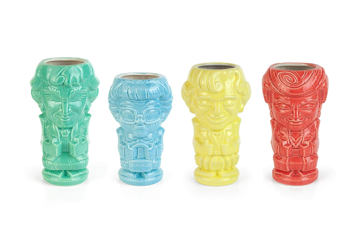 Geeki Tikis The Golden Girls Cast Mugs | Includes Dorothy, Rose, Blanche, & Sophia | Official Golden Girls Collectible Ceramic T