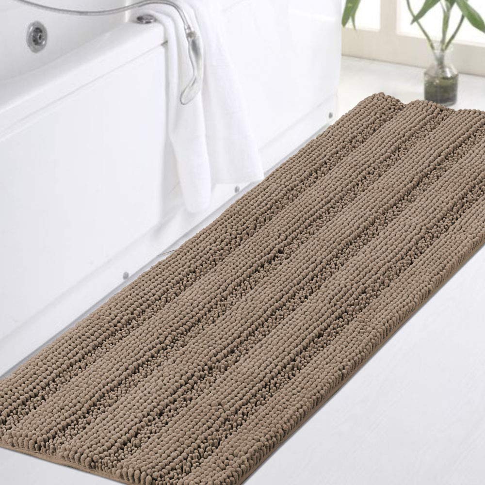 Turquoize Chenille Bathroom Runner Extra Long Bathroom Rug Shaggy Kitchen Rugs And Mats Shower Rug For Bathroom Rugs Non Slip Ab