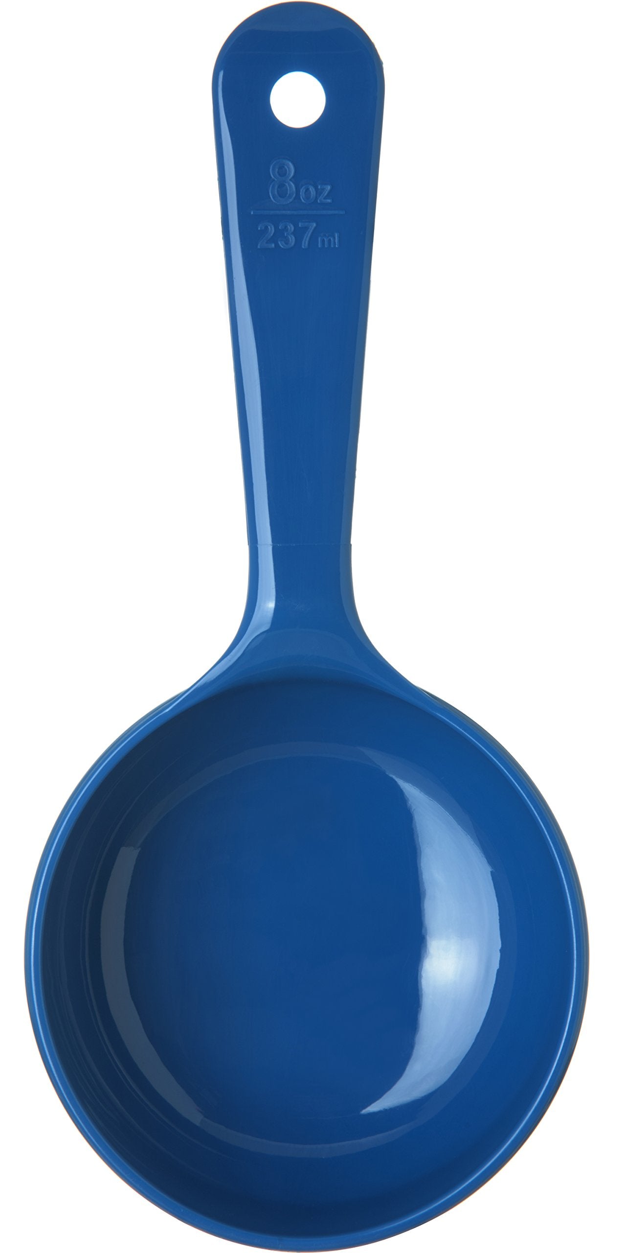Cfs 493114 Solid Short Handle Portion Control Spoon, 8 Oz, Blue
