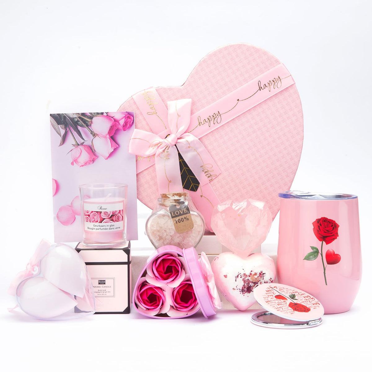 Gifts Box For Girlfriend Wife Lover Birthday Gifts For Women Heart-Shaped Rose Love Gift Basket Love You Gifts Wedding & Engagem