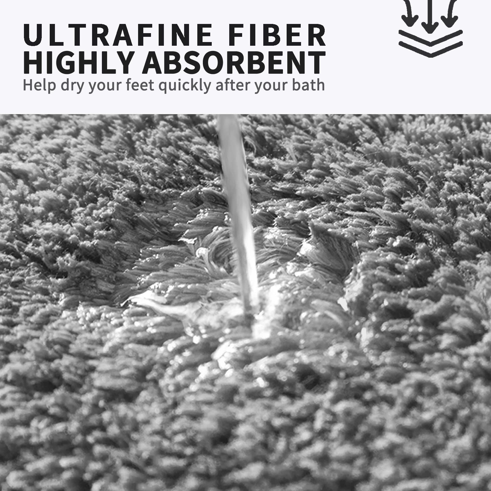 FIFU Bathroom Rugs Non Slip  Soft & Durable Bath Mats for Bathroom Floor  Machine Washable & Absorbent Bathmat 24x36 Inches Gray