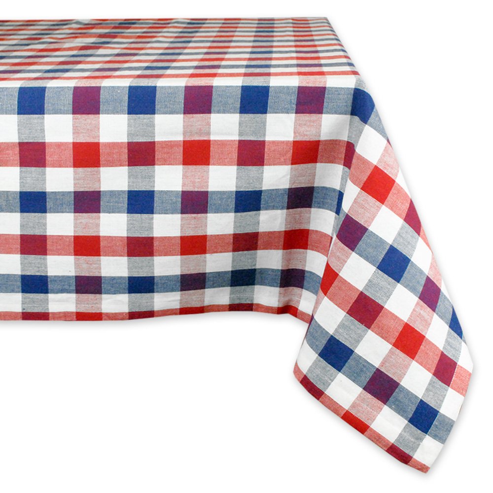 Dii 4Th Of July Tabletop Collection, Tablecloth, 60X84, Red, White & Blue Check