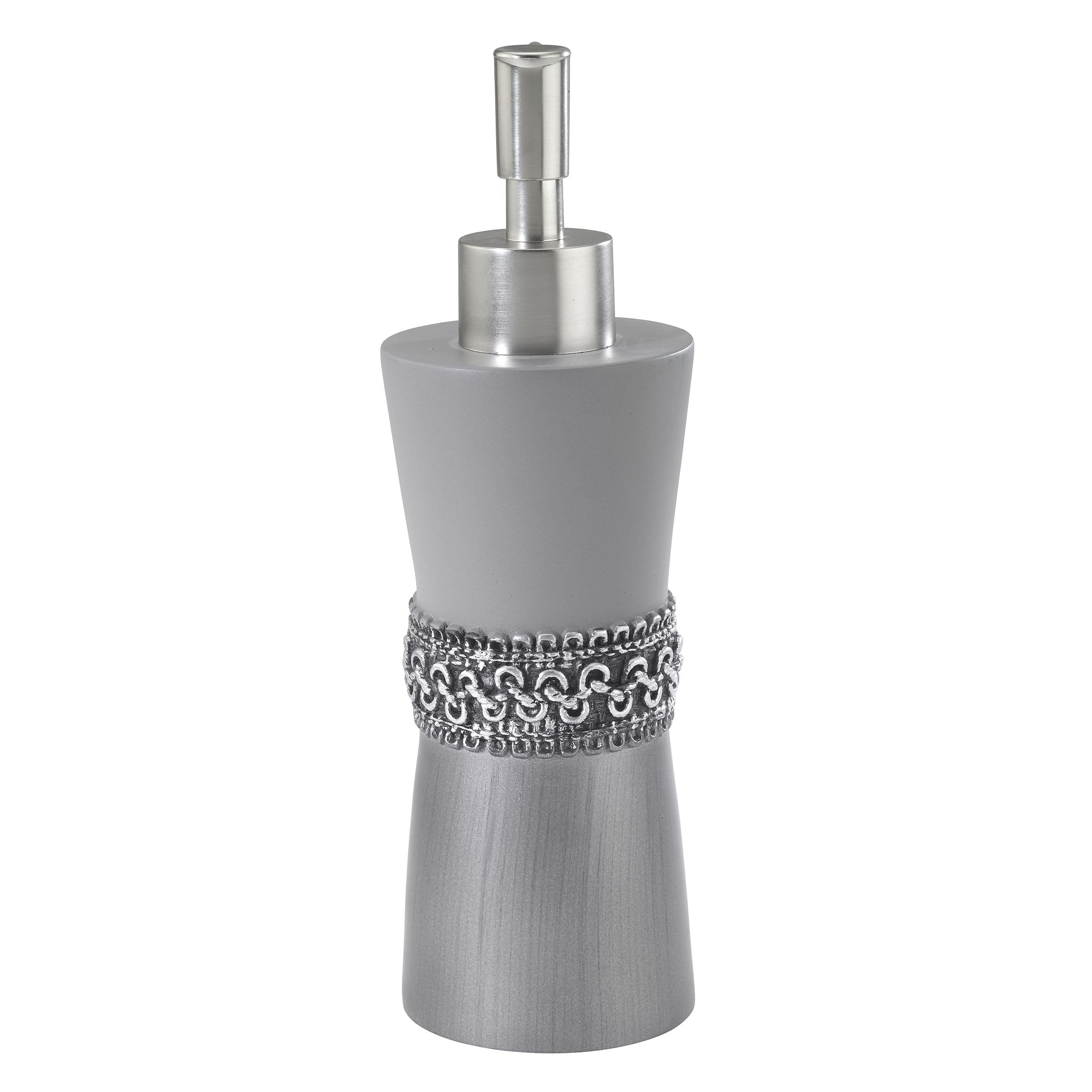 Avanti Linens Soap Dispenser & Lotion Pump, Durable Granite Resin Bathroom Accessory, Braided Medallion Collection, Model 11166