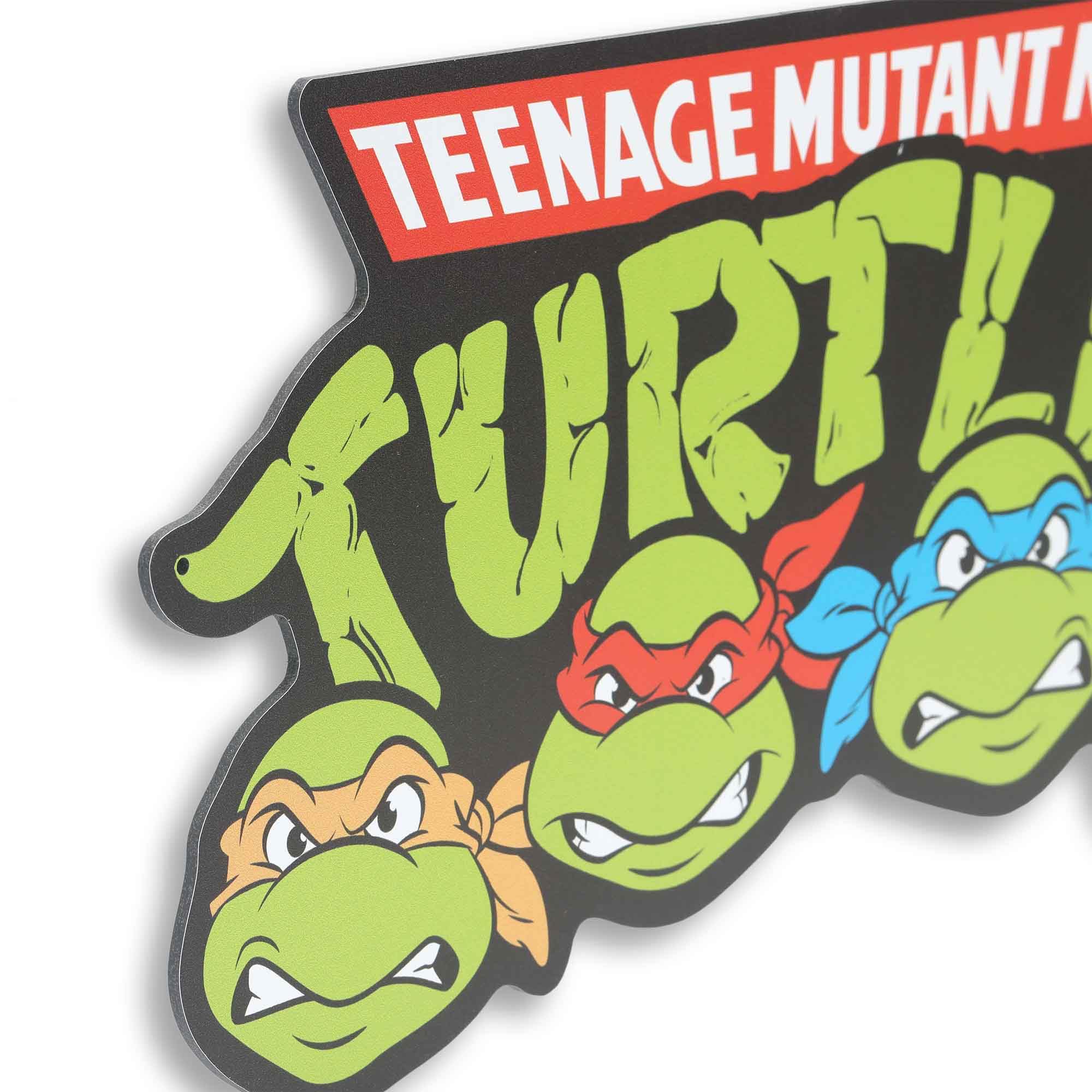 Teenage Mutant Ninja Turtles Logo Metal Sign - Fun TMNT Wall Decor for Bedroom or Movie Room