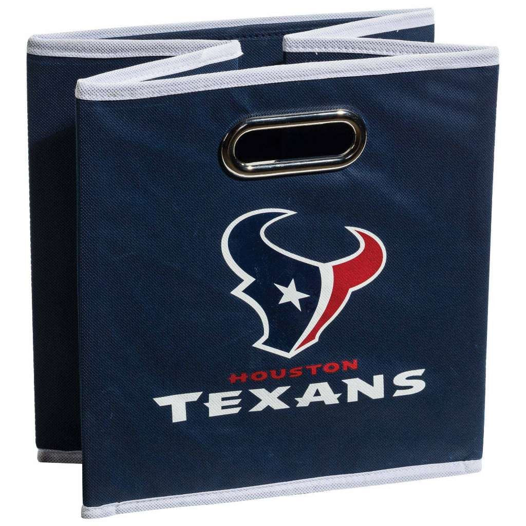 Franklin Sports Nfl Houston Texans Collapsible Storage Bin Nfl Folding Cube Storage Container Fits Bin Organizers Fabric Nfl Tea