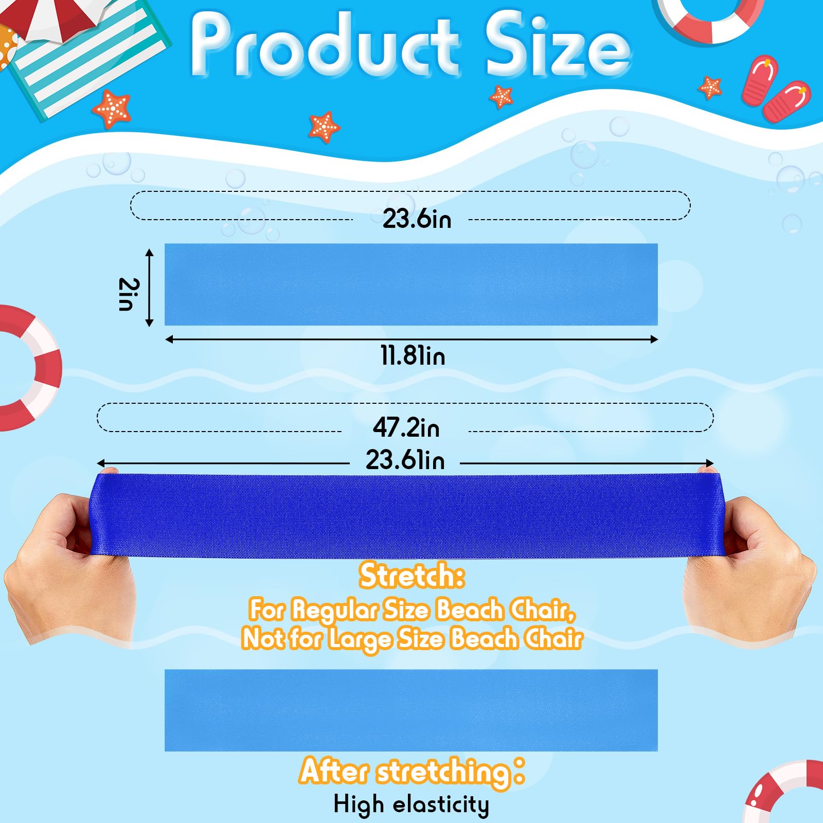 Boao 4 Pack Towel Bands For Beach Chairs Cruise Towel Clips For Lounge Beach Pool Chairs Towel Strap Holder Elastic Windproof Be