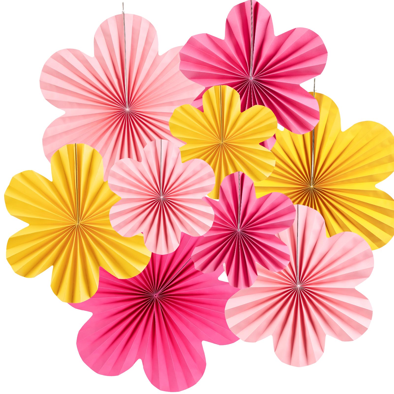 Easy Joy Paper Flowers Decorations For Wall Paper Fans Classroom Decoration Paper Floral Backdrop Decor Paper Fans Decoration Ha