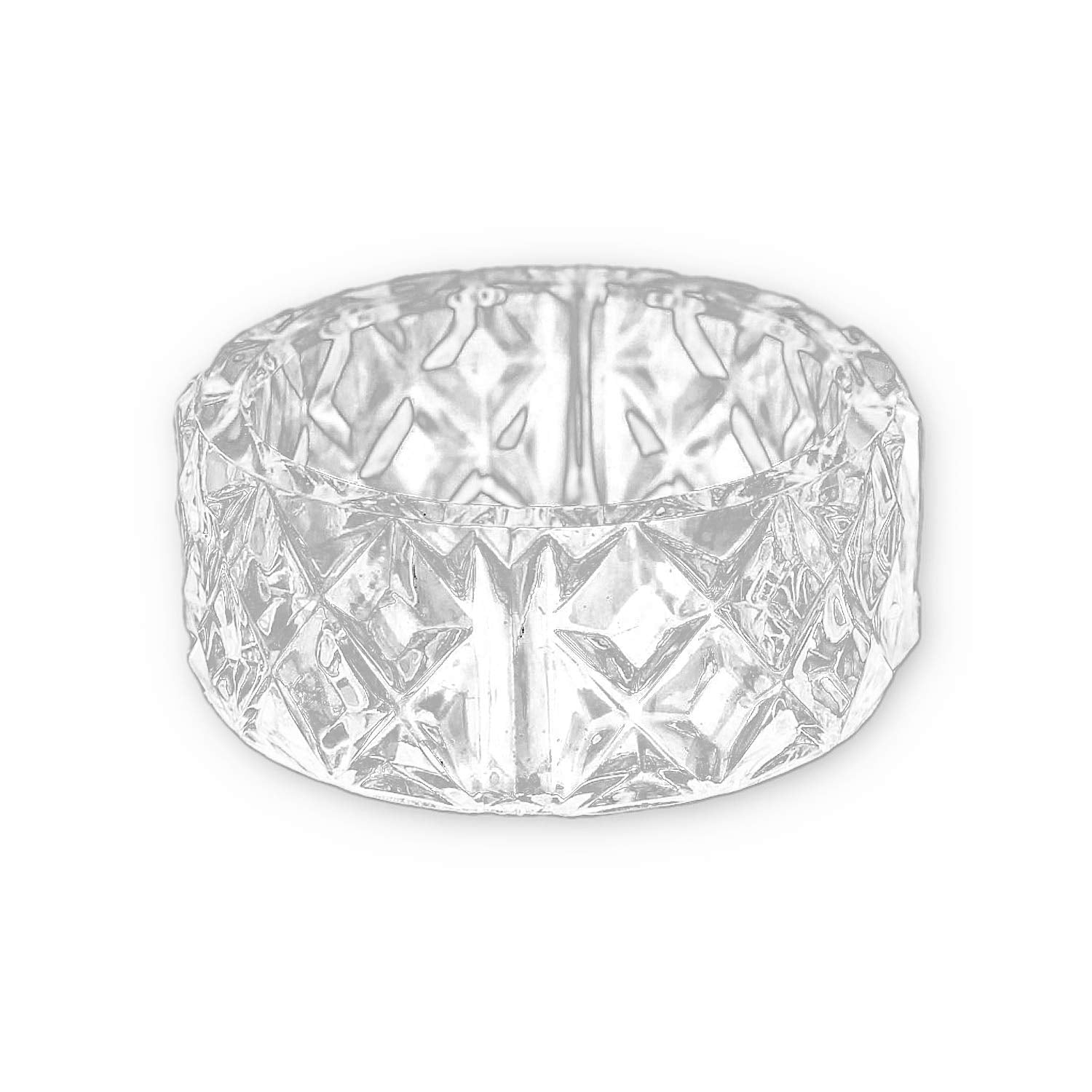 Clear Crystal Plastic Napkin Holder Rings 12 Pieces 2 Inch