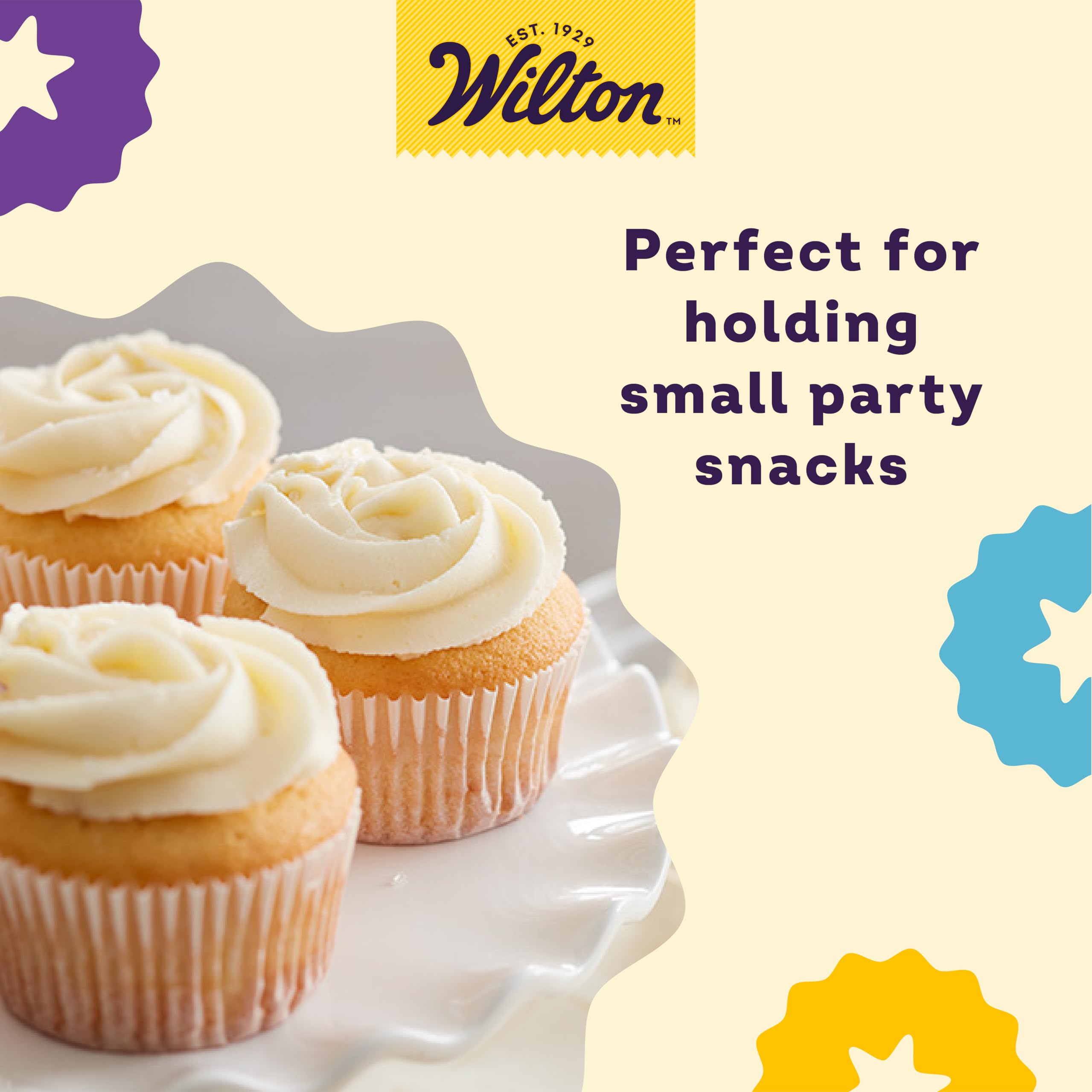 Wilton Mini Baking Cups - Use Mini Baking Liners For Baking Cupcakes Or Muffins, Ideal For Holiday Candy And Nuts Too, White, 1.