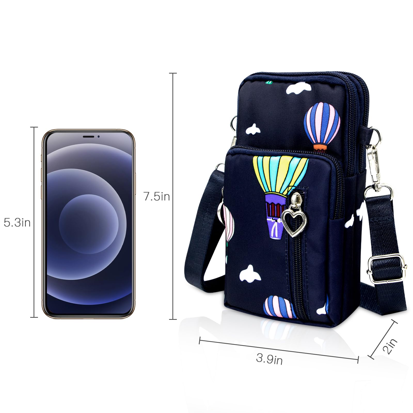 Biaotie Lightweight Small Crossbody Bags Cell Phone Purses Travel Pouch Shoulder Bag For Women (D-10)