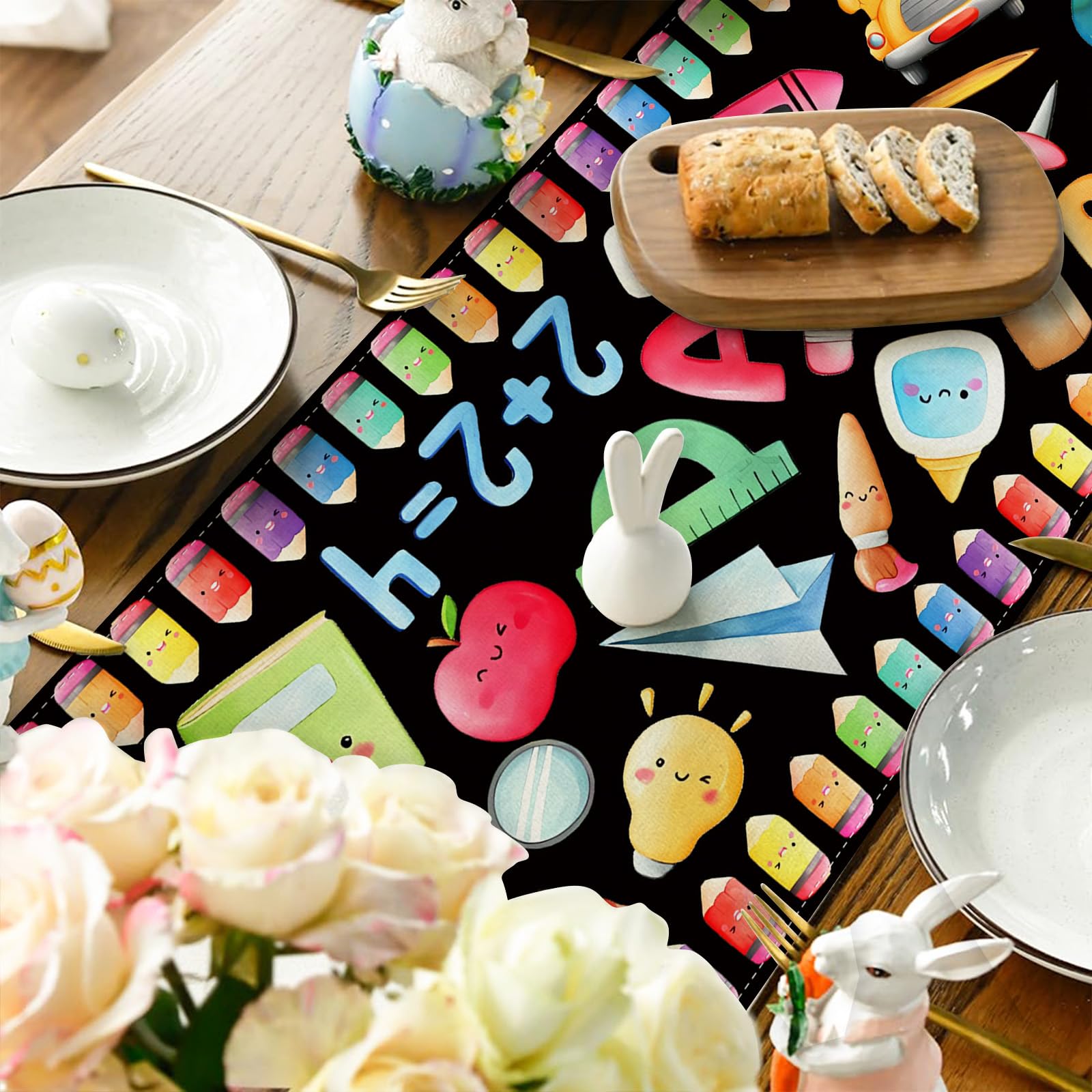 Back To School Decorations First Day Of School Table Runner Welcome Back To School Table Runner School Bus Welcome Back To Schoo