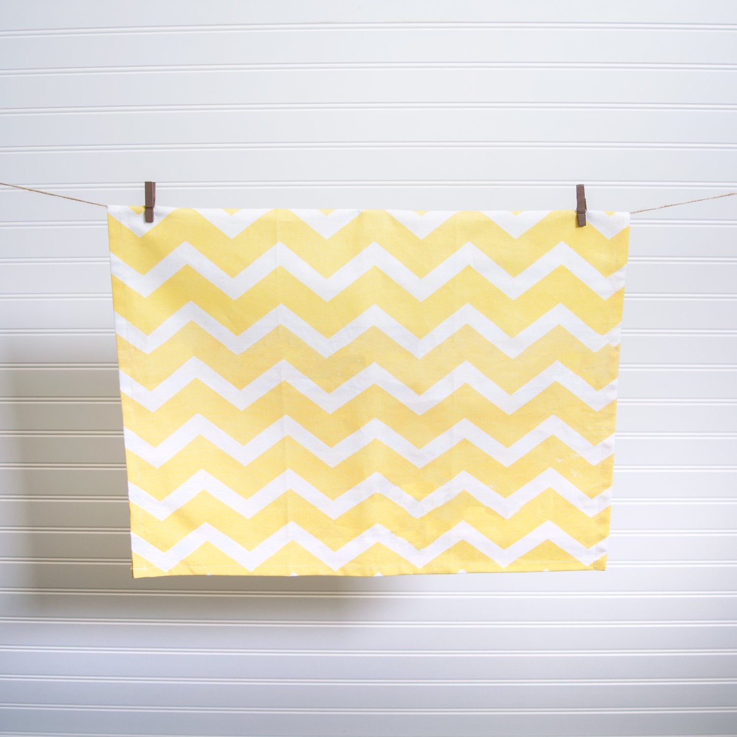 Dii Kitchen Towel Collection Decorative Cotton Dishtowel Set, 18X28, Yellow Chevron, 2 Piece