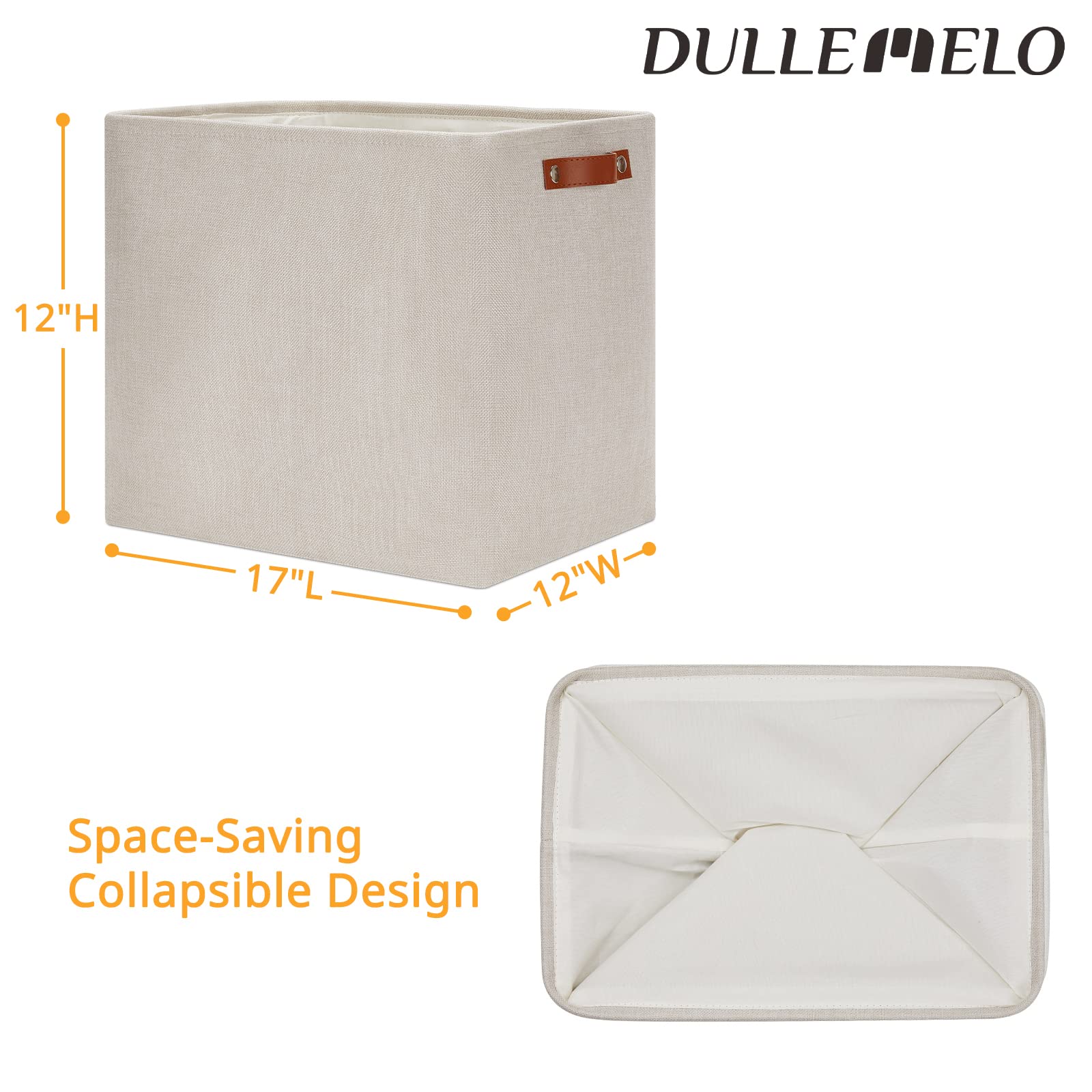 Dullemelo Fabric Storage Basket, Large Storage Bin For Organization, Closet Storage Bins For Clothes Blankets Nursery Shelves, C