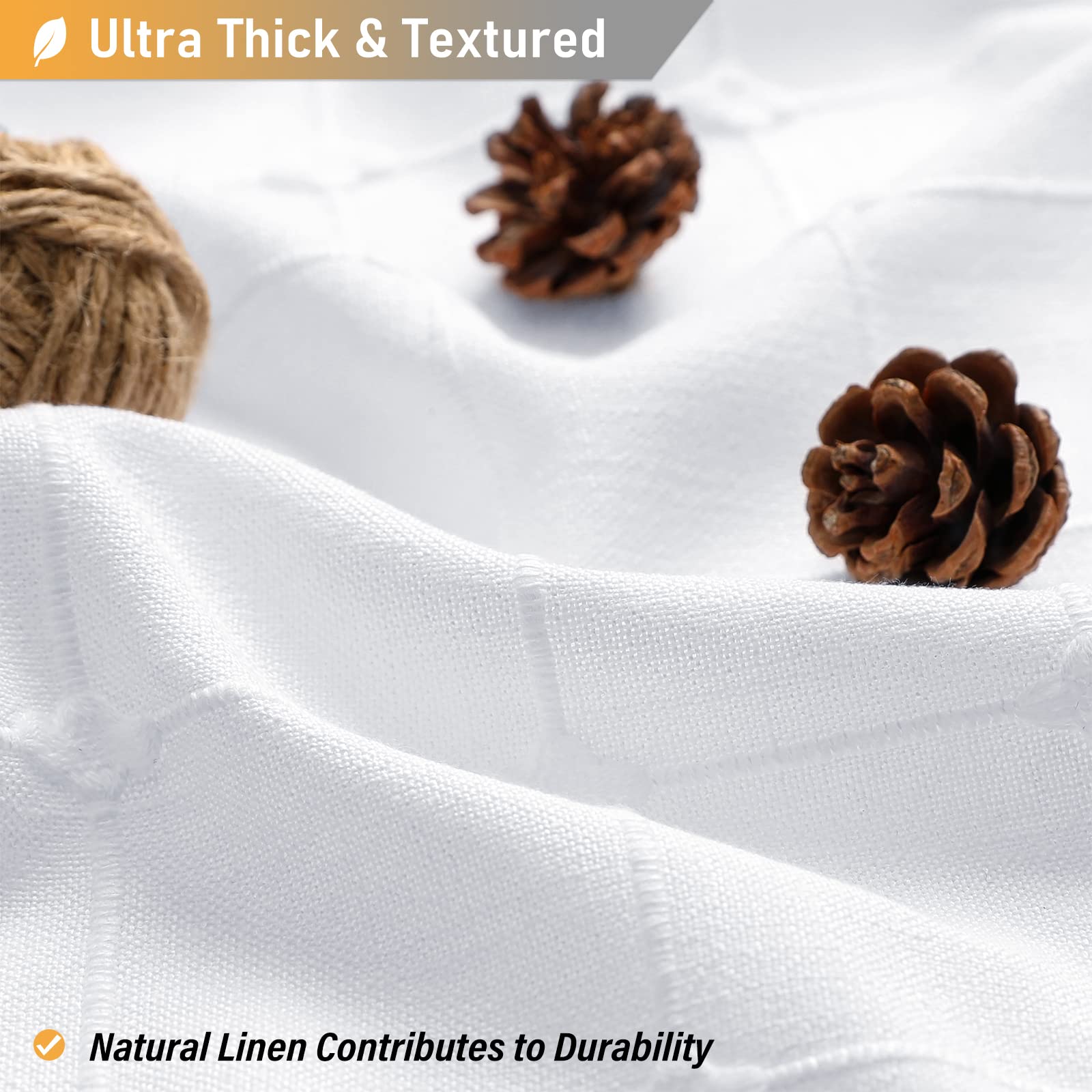 Bttn Stall Fabric Shower Curtain - 54X78 Inches Small Boho Linen Heavy Duty Tassel Shower Curtain Set With 10 Plastic Hooks, Nar