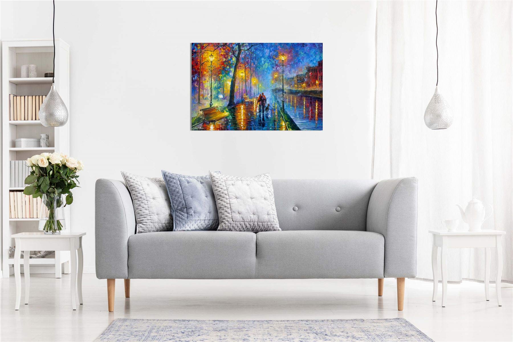 Panther Print Melody of The Night Canvas Wall Art - 30x20, Home Decor, 5056331703214, Vibrant Print on Canvas
