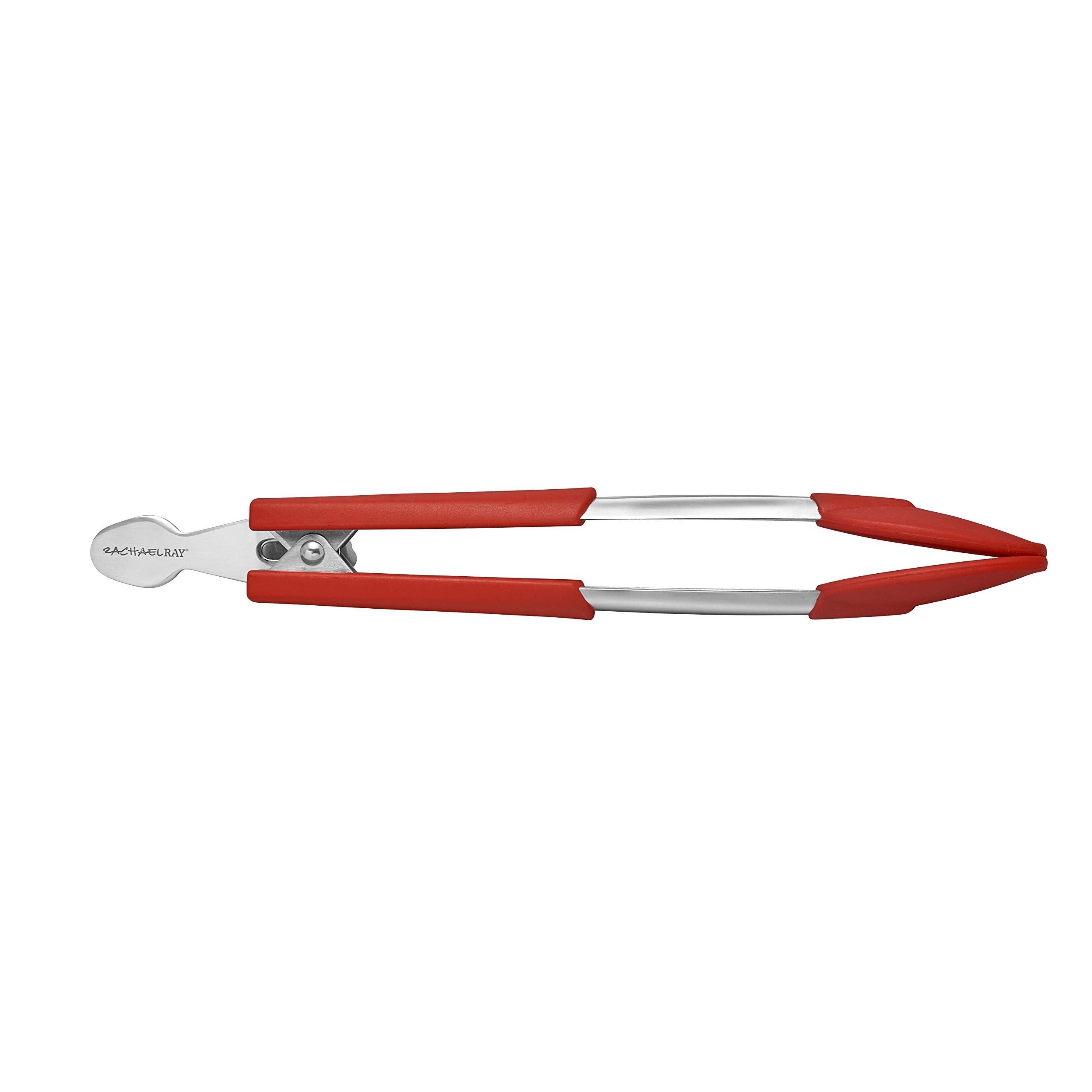 Rachael Ray Lil' Huggers Dishwasher Safe Lazy Locking Cooking Tongs / Salad Serving Tools / Multi Purpose - 2 Piece  Red