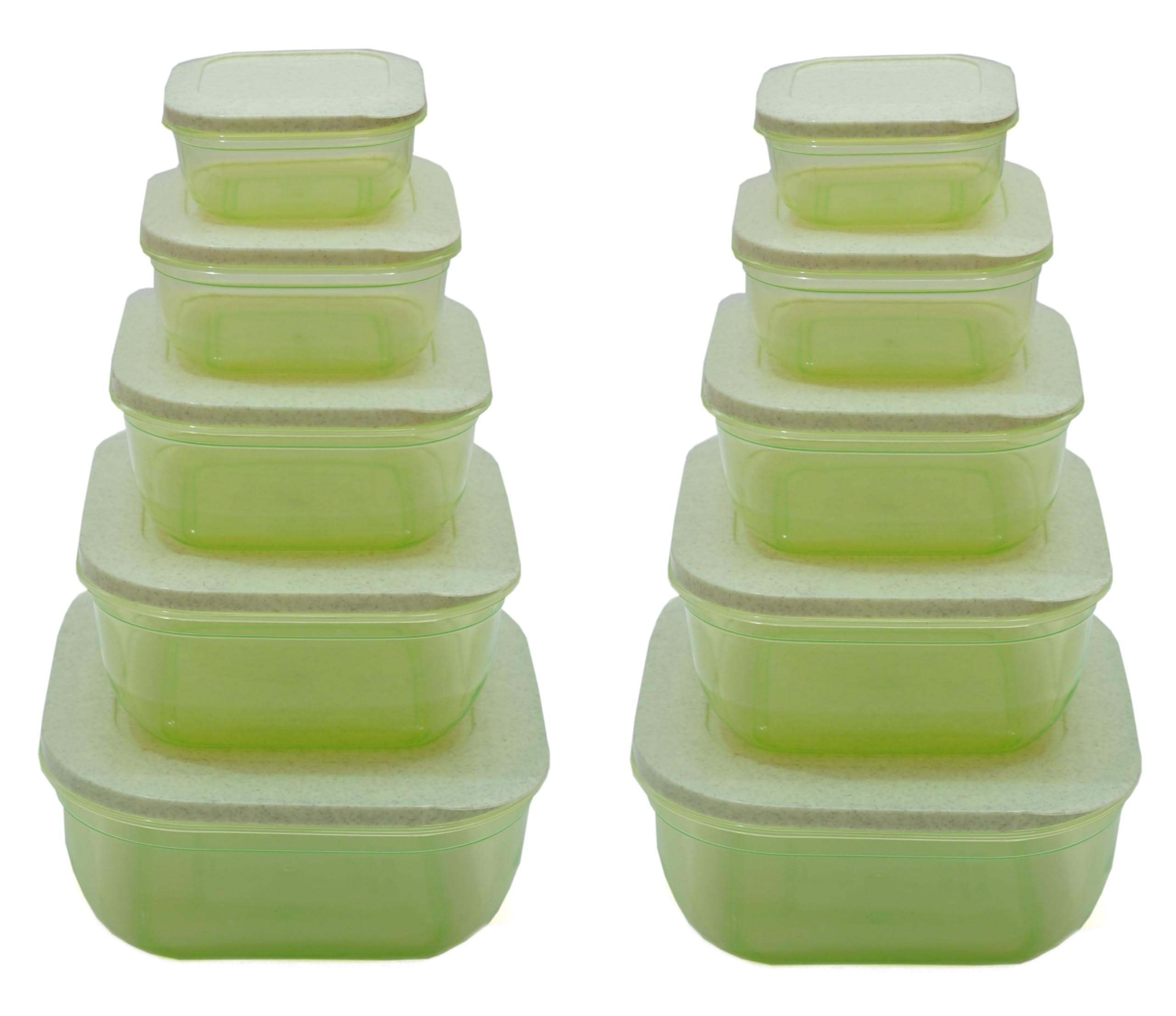 Imox Modular Plastic Container For Kitchen & Fridge Space Saver Containers For Storage | Plastic Dabba Set For Kitchen (Square 