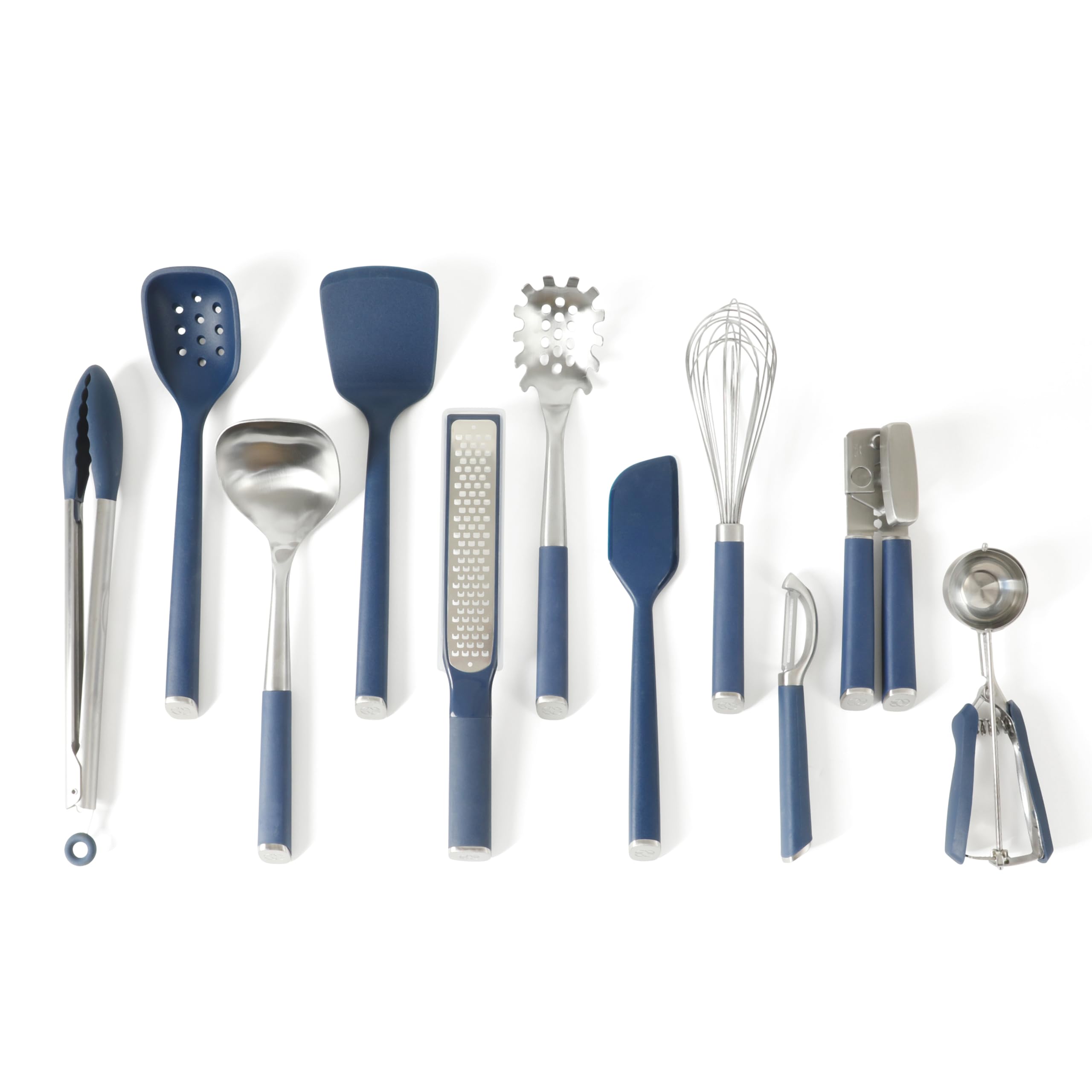 Calphalon Edge 11Piece Silicone and Stainless Steel Kitchen Tool Set, Kitchen Utensil Set, Heat Resistant Nonstick Safe Kitchen