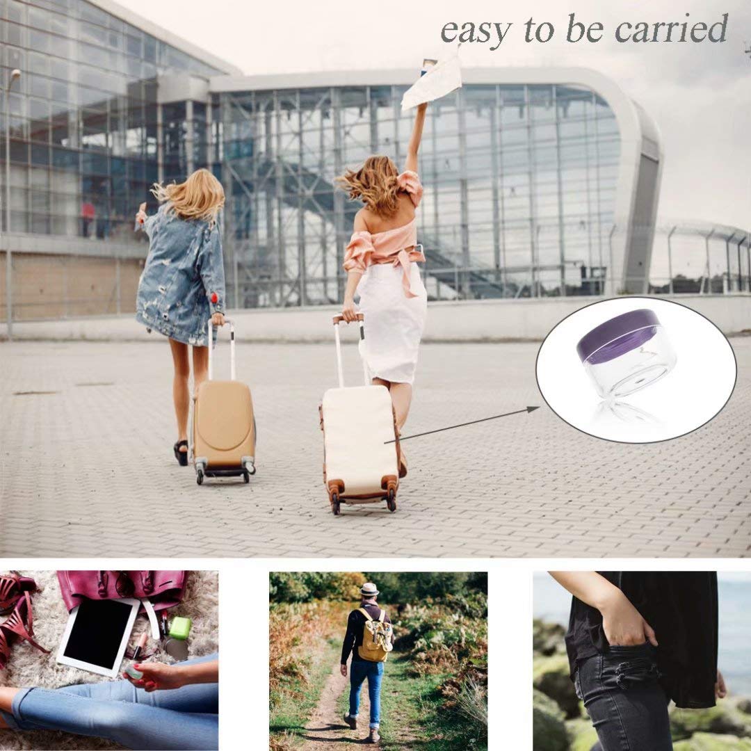 Zejia 5 Gram Cosmetic Containers 50Pcs Sample Jars Tiny Makeup Sample Containers With Lids(Purple)