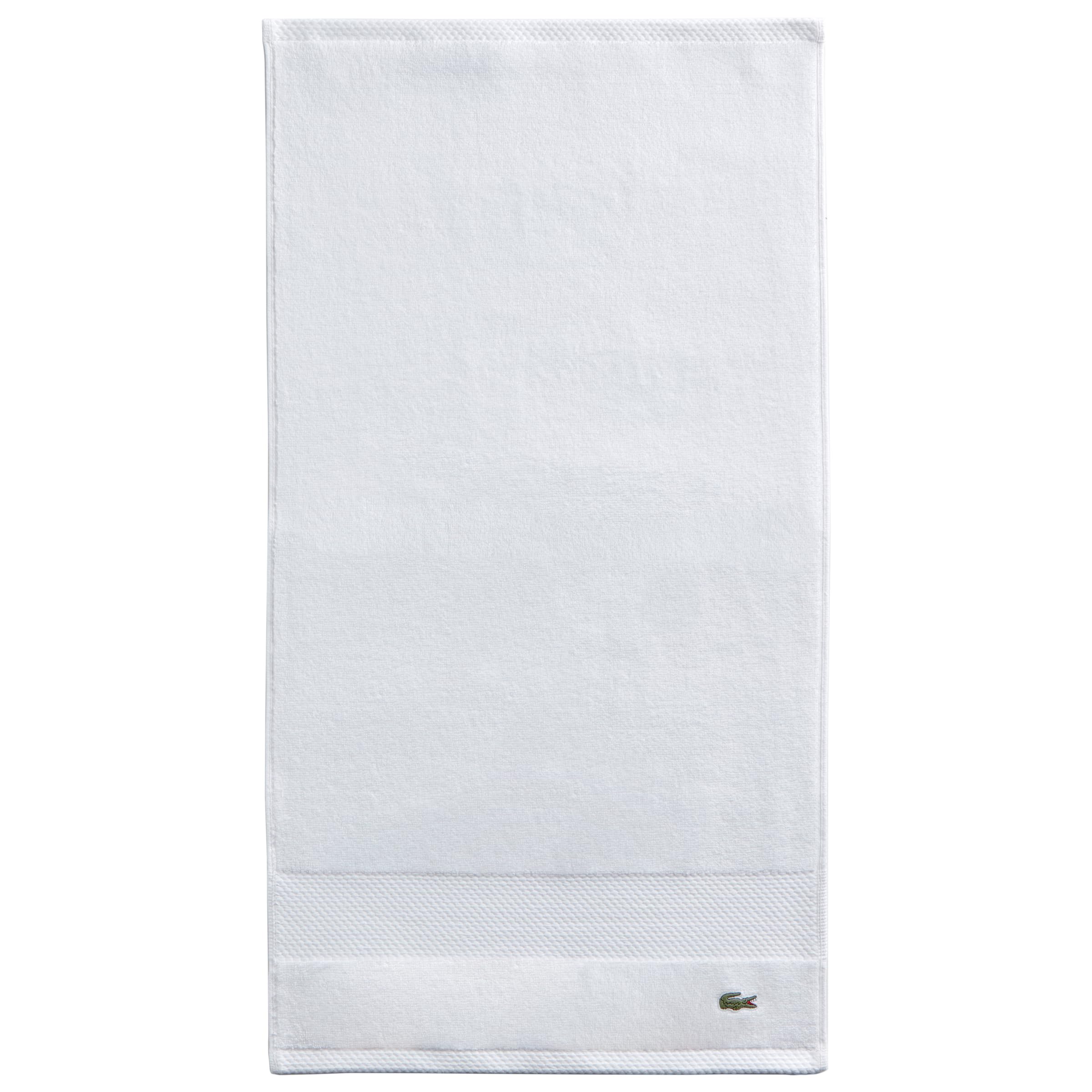 Lacoste Heritage Supima Cotton Hand Towel, White, 16'' X 30''