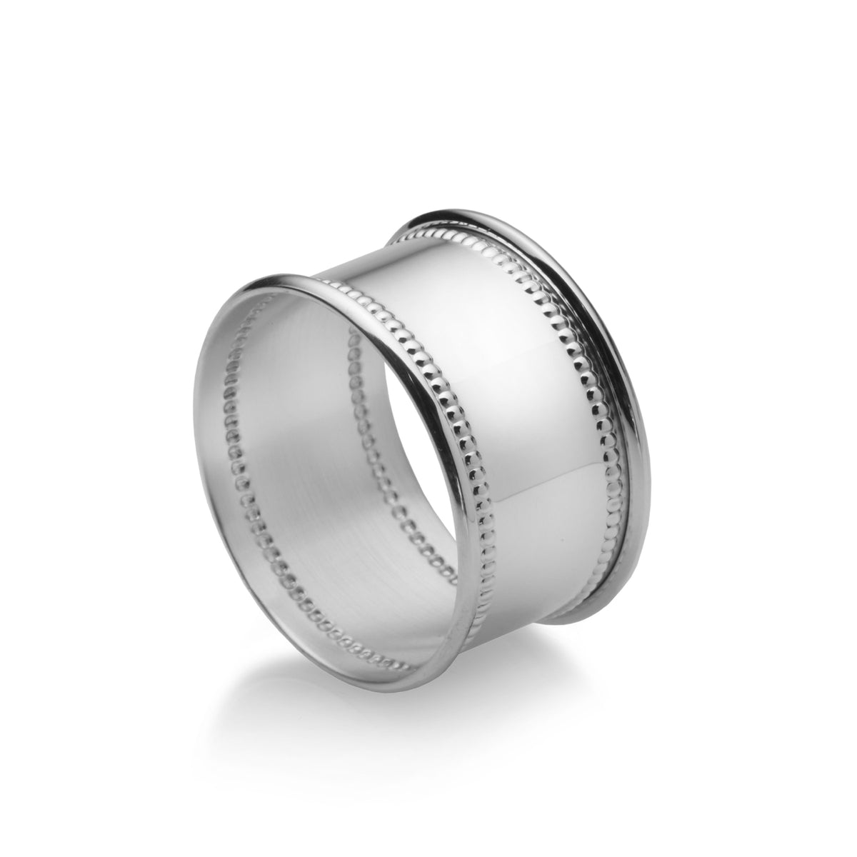 Empire Silver Beaded Napkin Ring, 1'' Tall X 1.75'' Diam