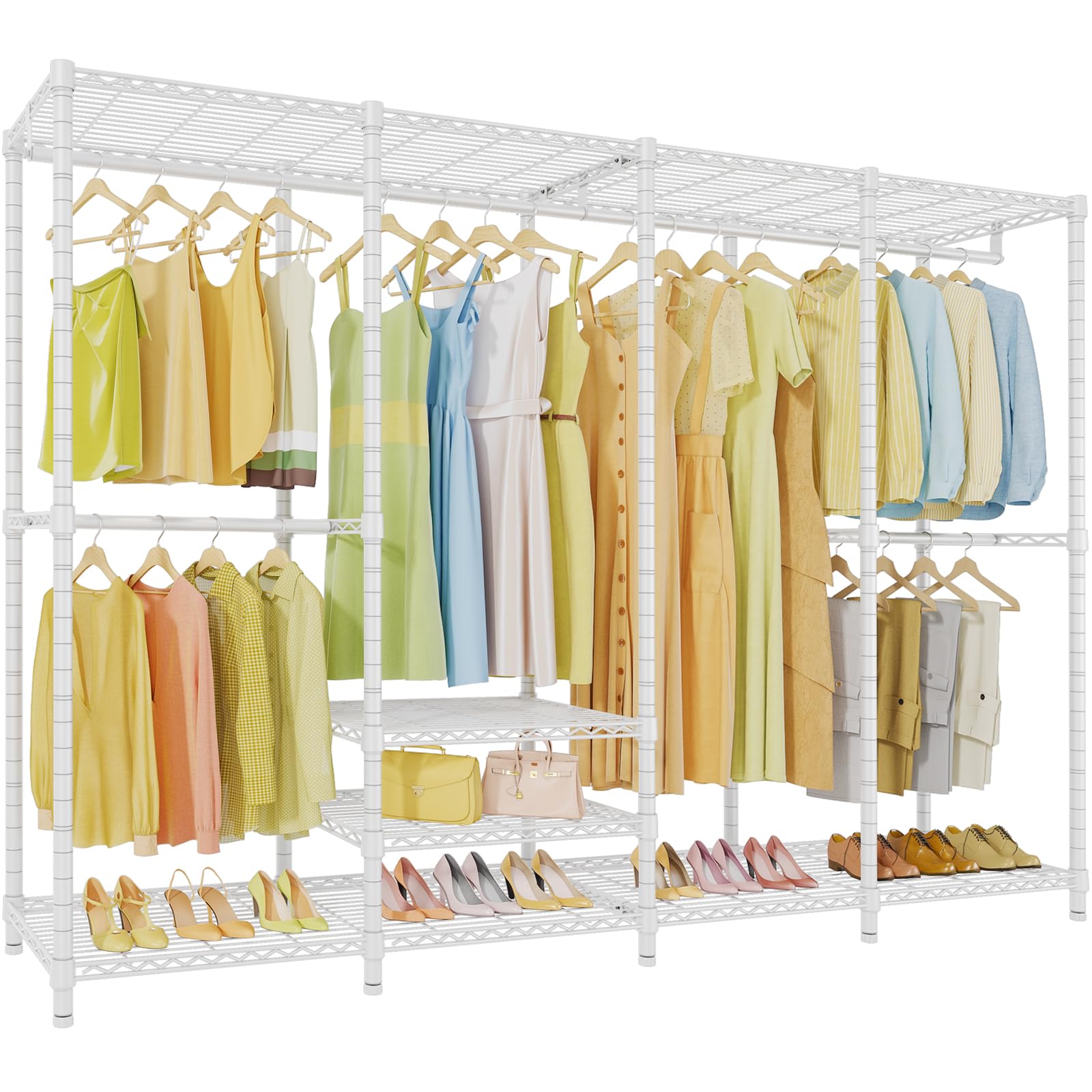 Vipek V40 Plus Extra Large Clothes Rack Heavy Duty Clothing Rack For Hanging Clothes, Multi-Functional Closet Organizer System F