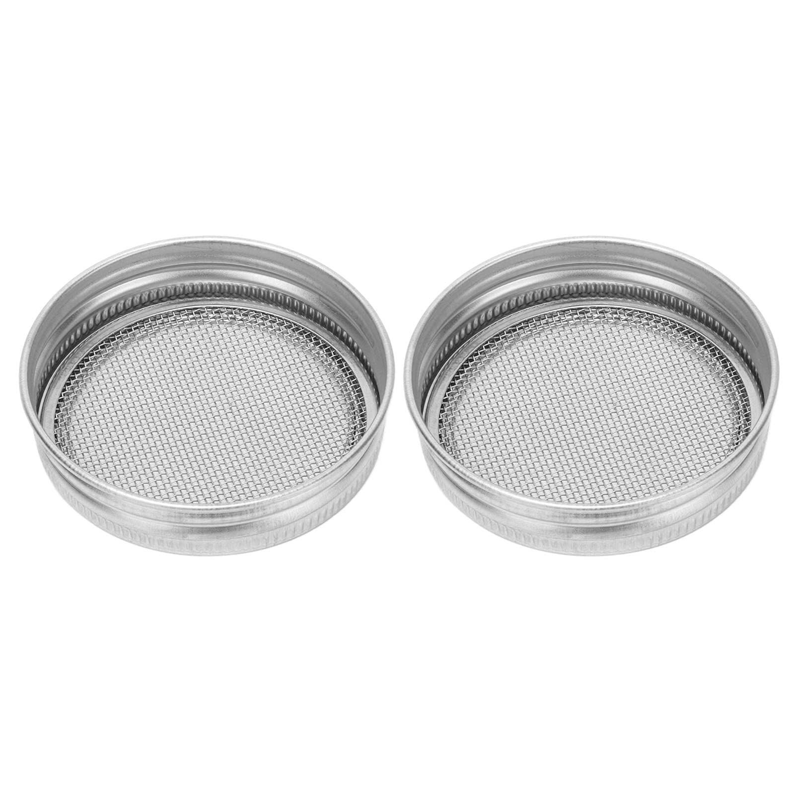 Sprouting Lids, 2Pcs Multi-Purpose Tea Coffee Filter Household Stainless Steel Seeds Sprouting Lids For Mason Jar, Wide Mouth Ma