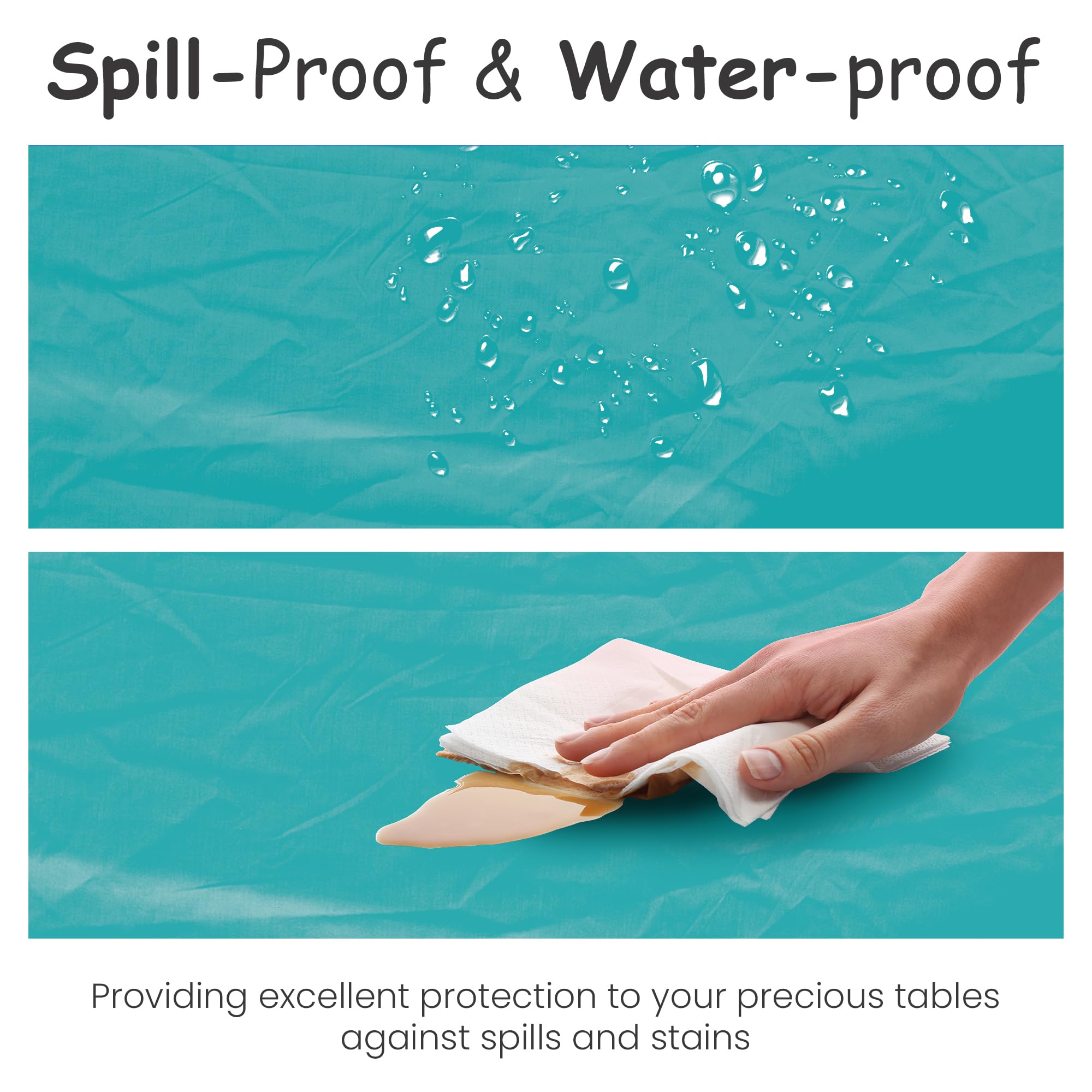 14 Pack Premium Turquoise Plastic Tablecloth - 54 X 108 In. Disposable Rectangle Plastic Table Cloth - Decorative Rectangle Tabl