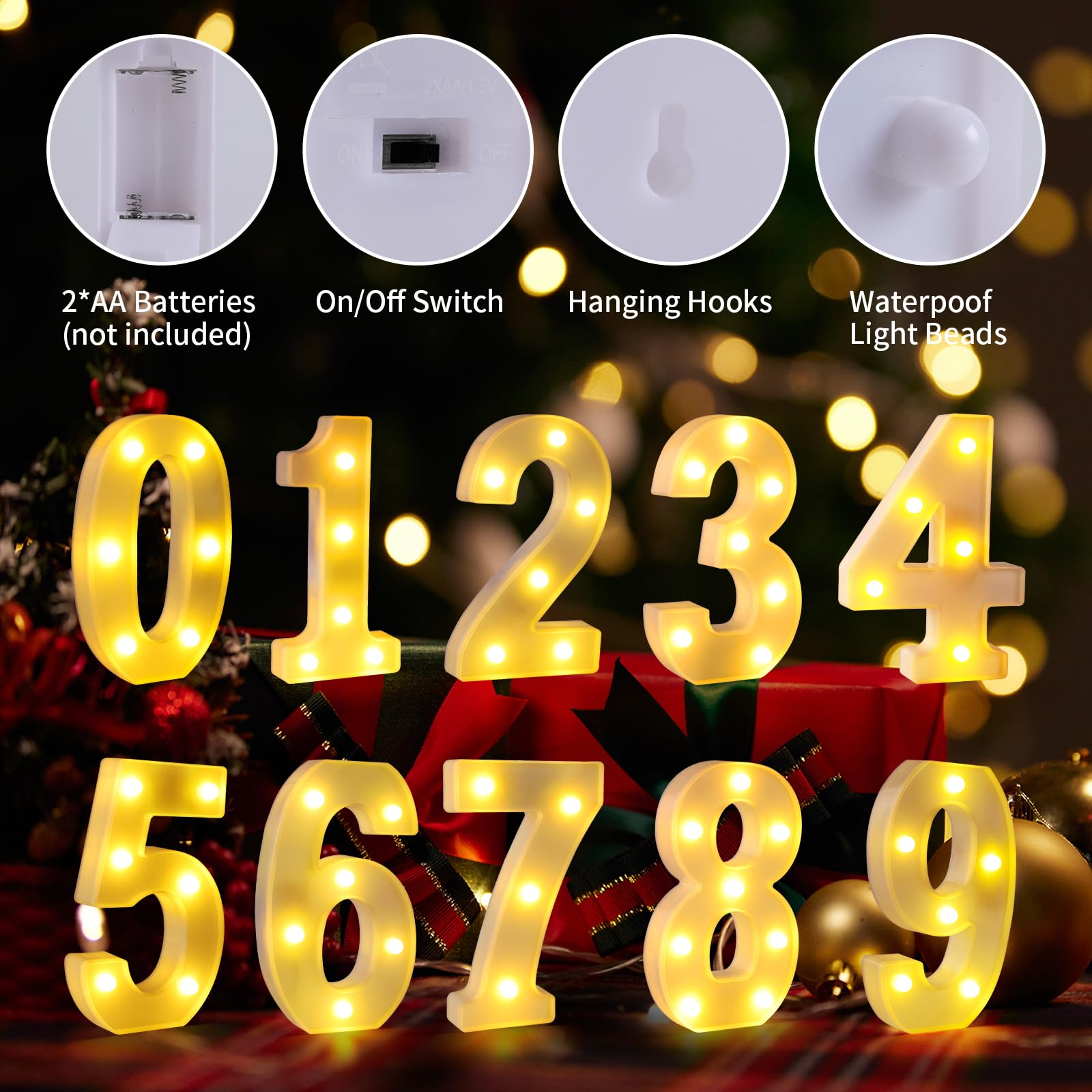 7th Birthday Decorations for Girls and Boys,7 Year Old Birthday Decorations for Centerpieces Table,Light Up Numbers 7 Sign Led f