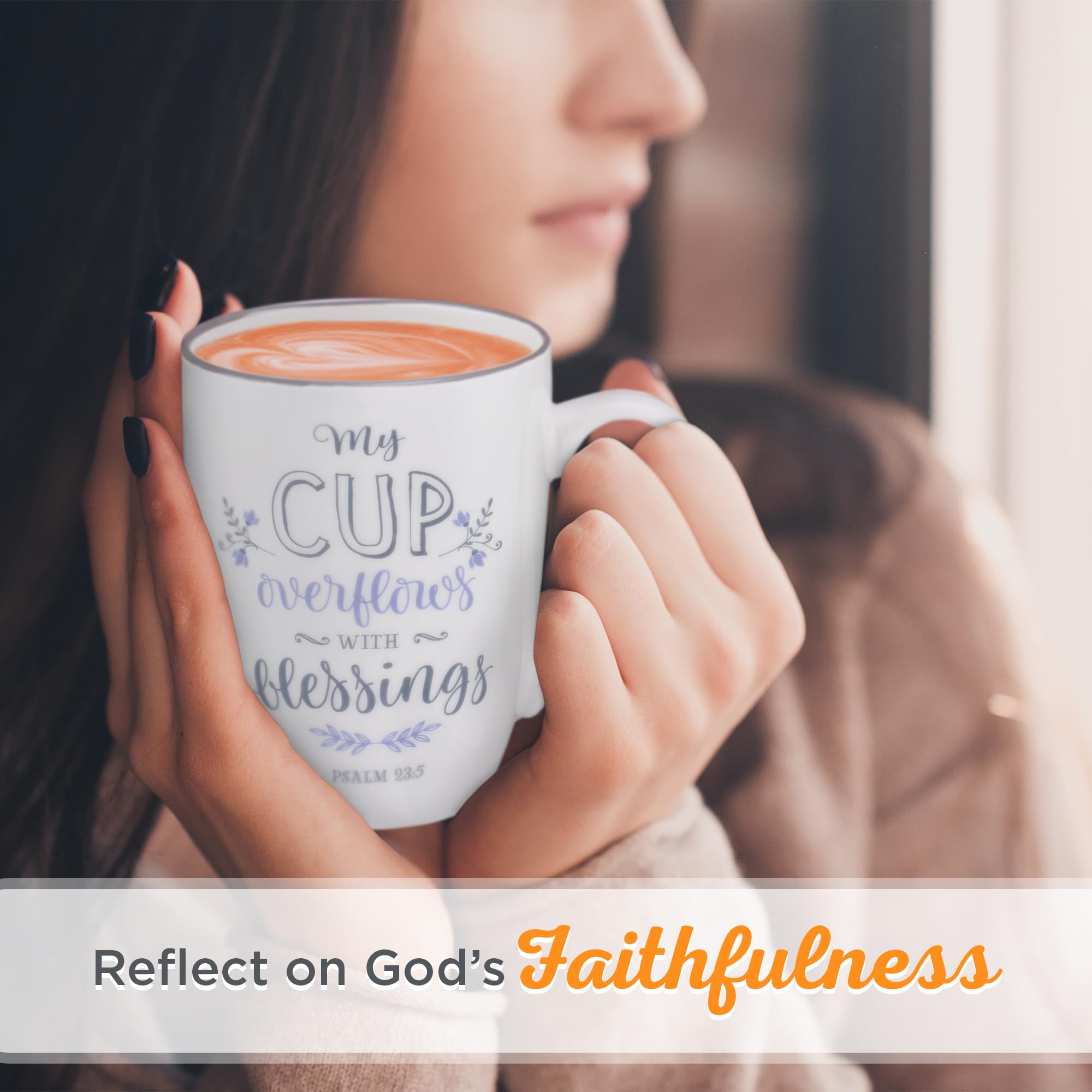 Christian Art Gifts White Ceramic Coffee Mug - 12 oz. Microwave and Dishwasher-Safe Inspirational Scripture Coffee and Tea Mug f