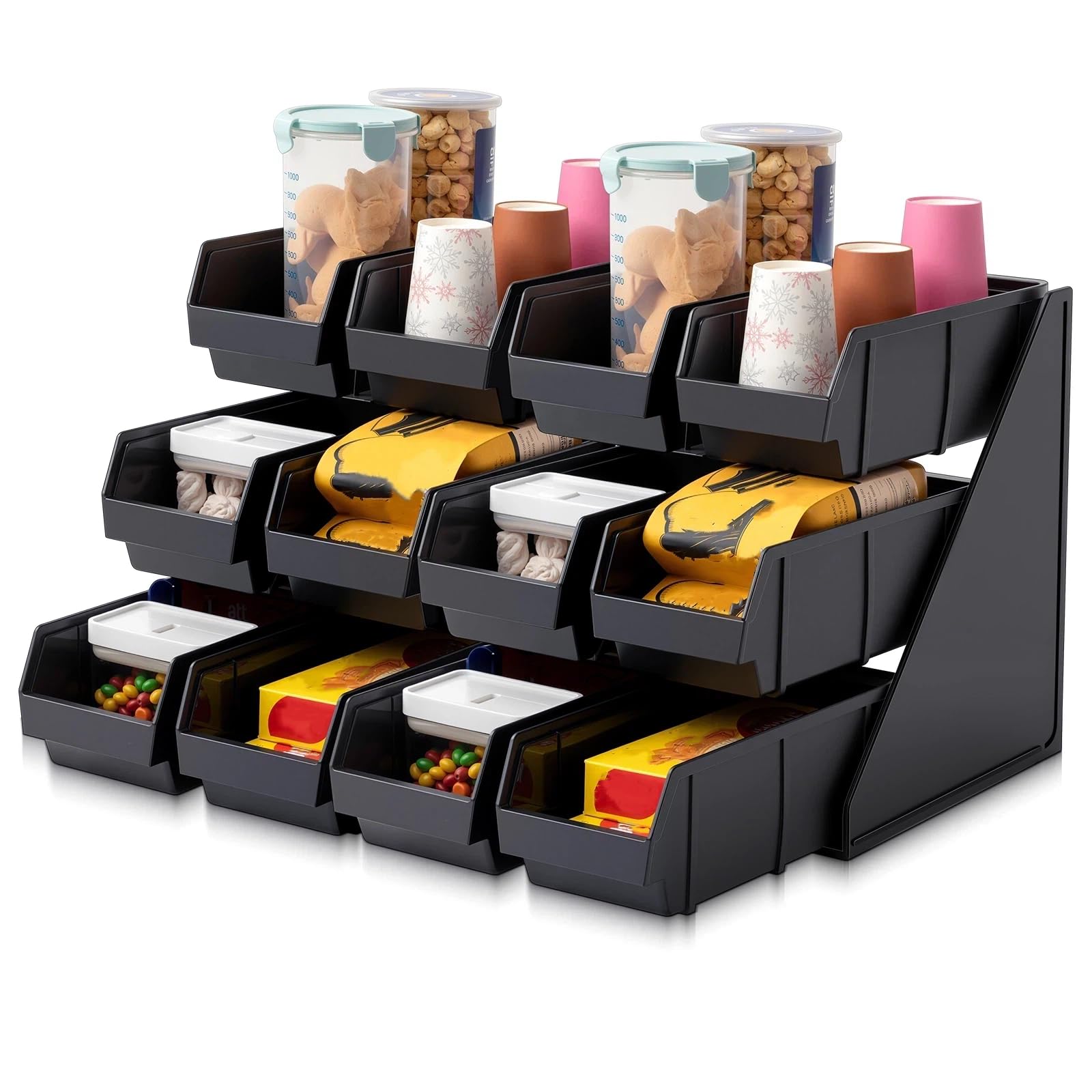 Novabright 12 Compartment Serve Condiment Bin Self Serve Condiment Packet