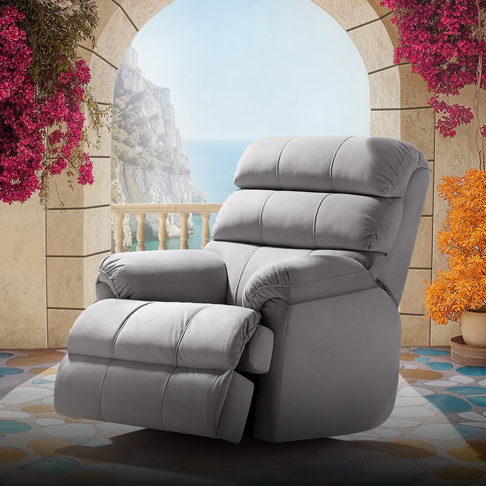 Duroflex Avalon Posture Pro Single Seater Permium Fabric Motorized Rocking & Rotating Recliner | 1 Year Warranty | Pocket Spring