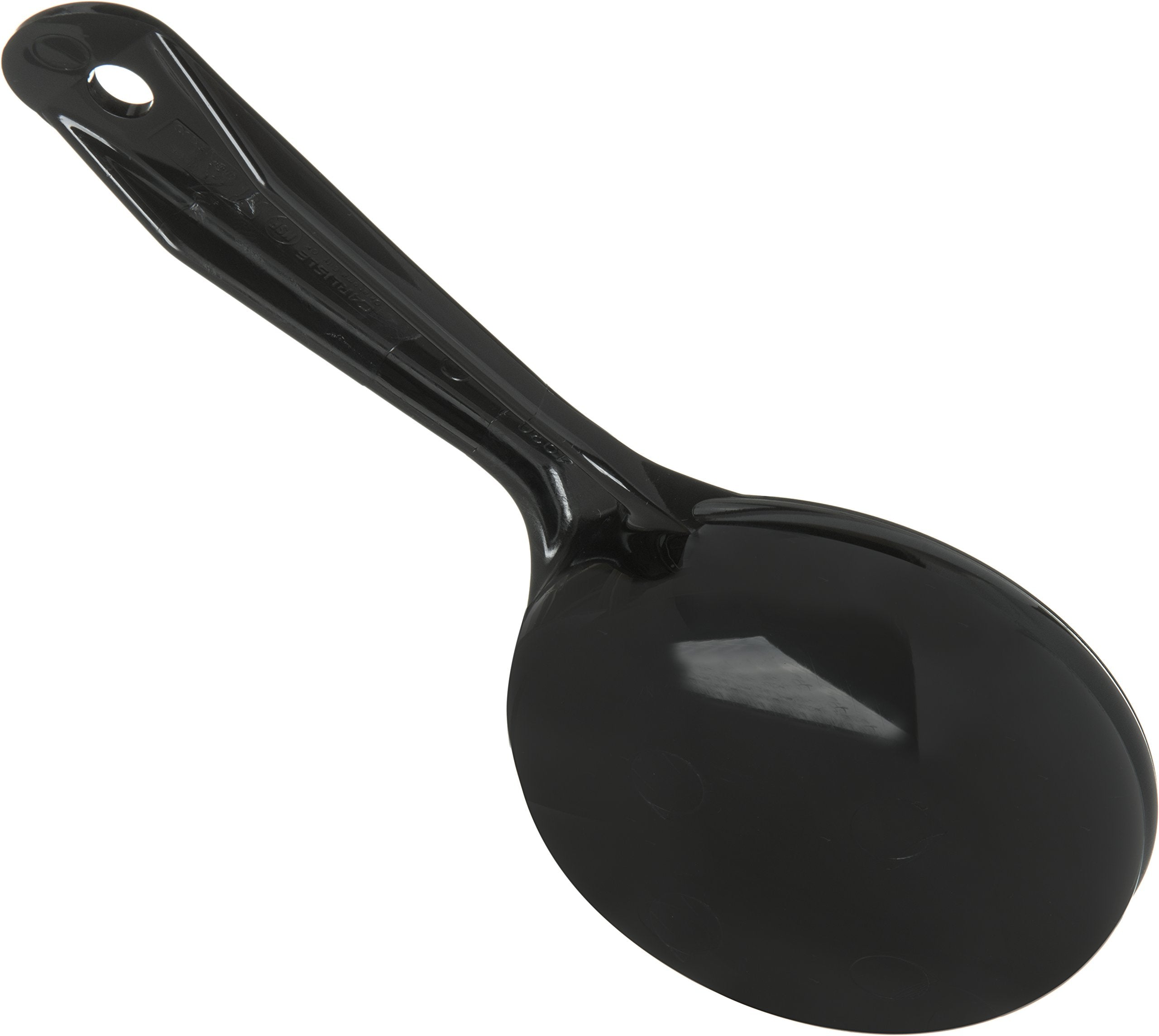 Carlisle Foodservice Products 493003 Measure Miser Solid Short Handle Measuring Spoon, 6 Ounces, Black (Pack Of 12)