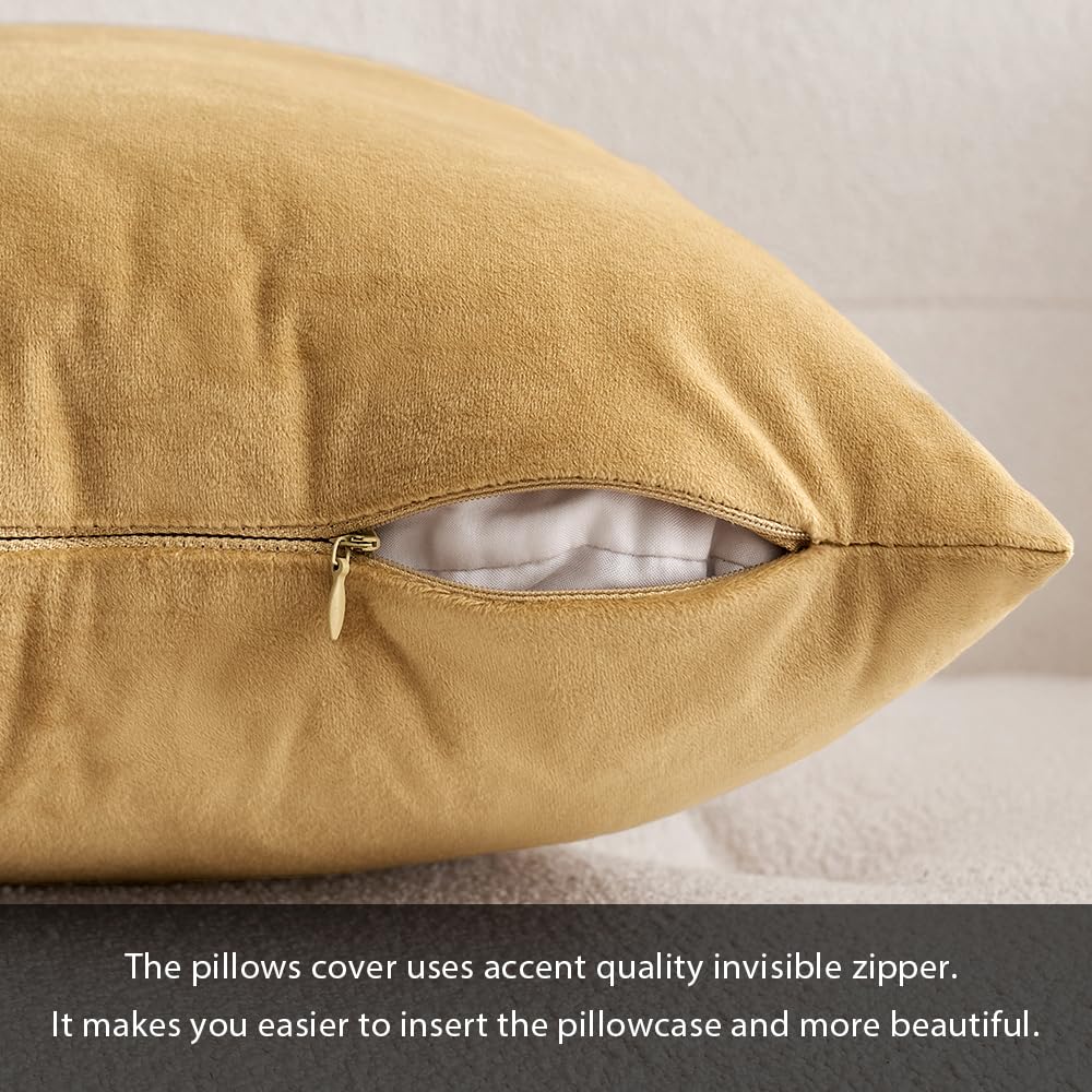 Miulee Velvet Soft Soild Decorative Square Throw Pillow Cover Cushion Case For Sofa Bedroom Car 12 X 20 Inch 30 X 50 Cm