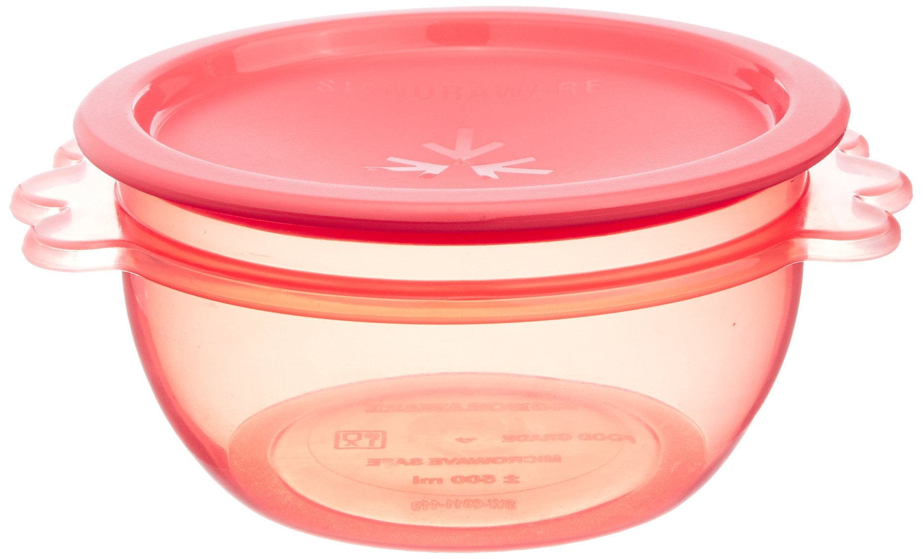 Signoraware Three Star Small Bowl Container, 500Ml, Set Of 1, Red