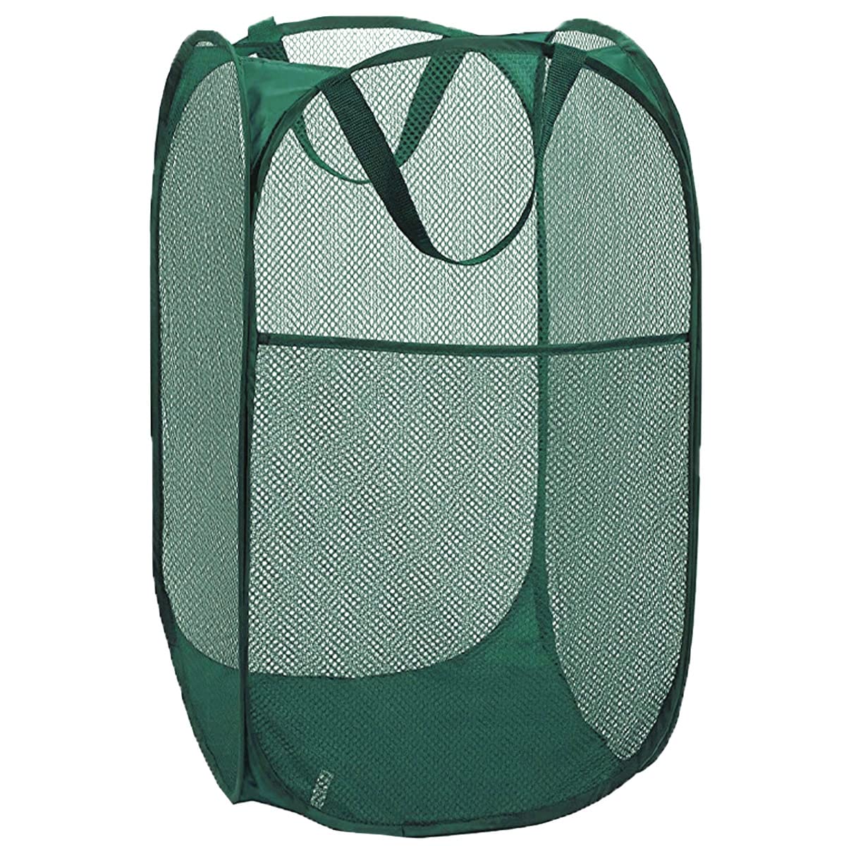 Buenod Pop Up Laundry Hamper, Reinforced Mesh Laundry Basket, Folding Clothes Storage Bin for Home, Dorm, Apartments, Travel (Gr