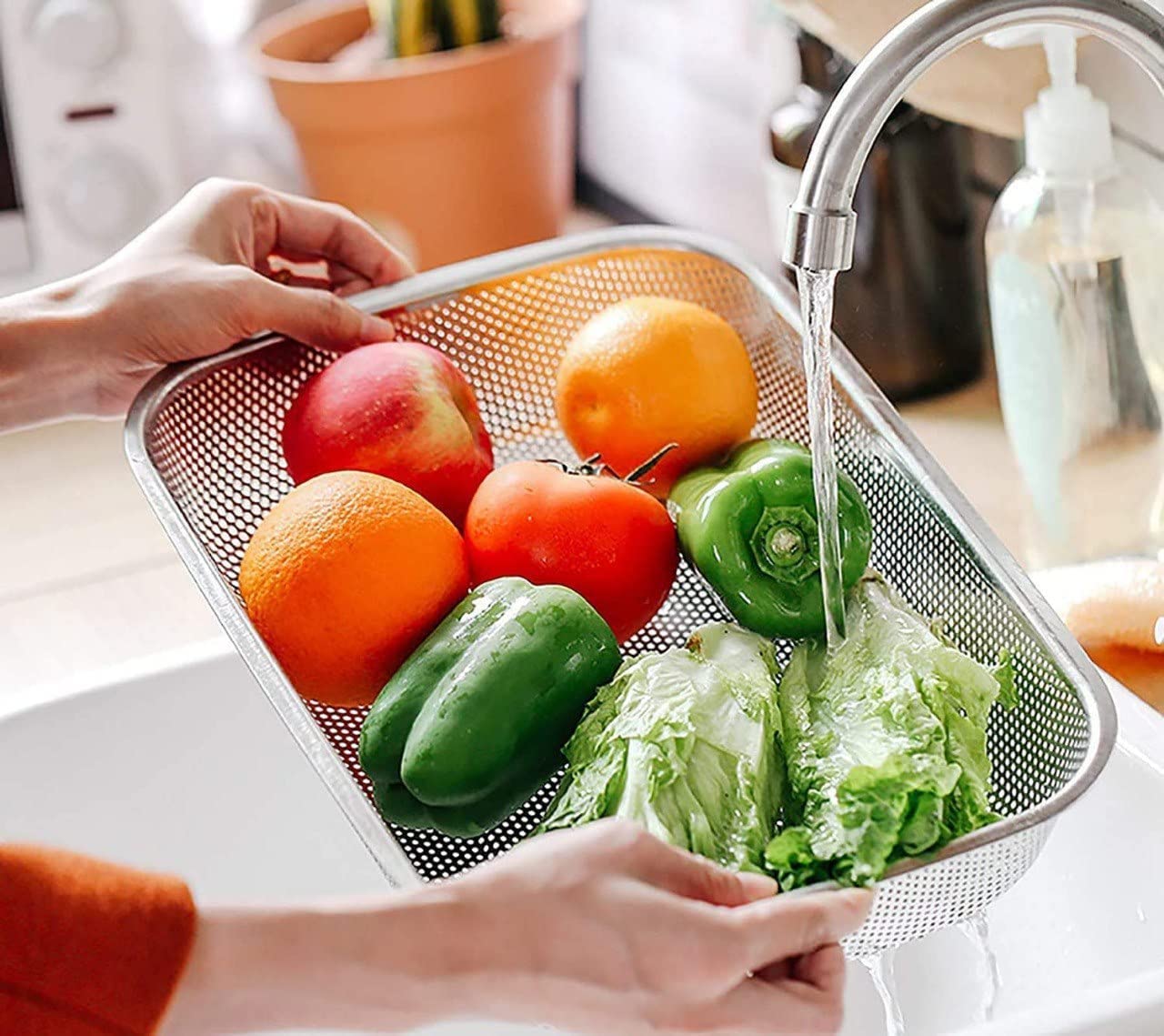 Stainless Steel Dish Rack Drain Basket With Drip Tray & Spoon Holder Dish Drainer For Kitchen Drying Stand/Kuda/Plate Rack/Barta