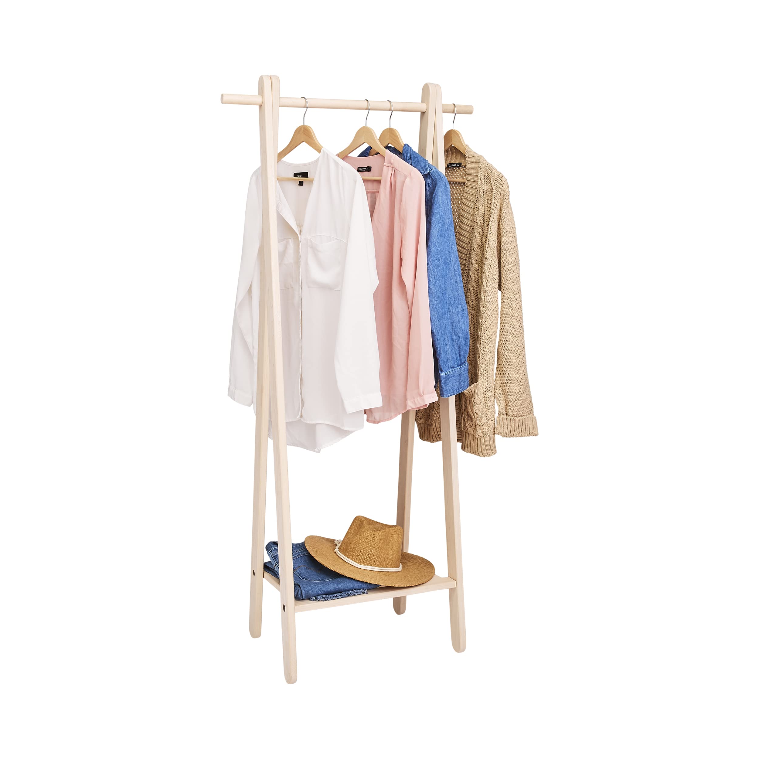 Pennsylvania Woodworks Handcrafted Maple Garment Rack - Sleek & Stylish Clothing Storage, Home Organization, Boutique Display, C