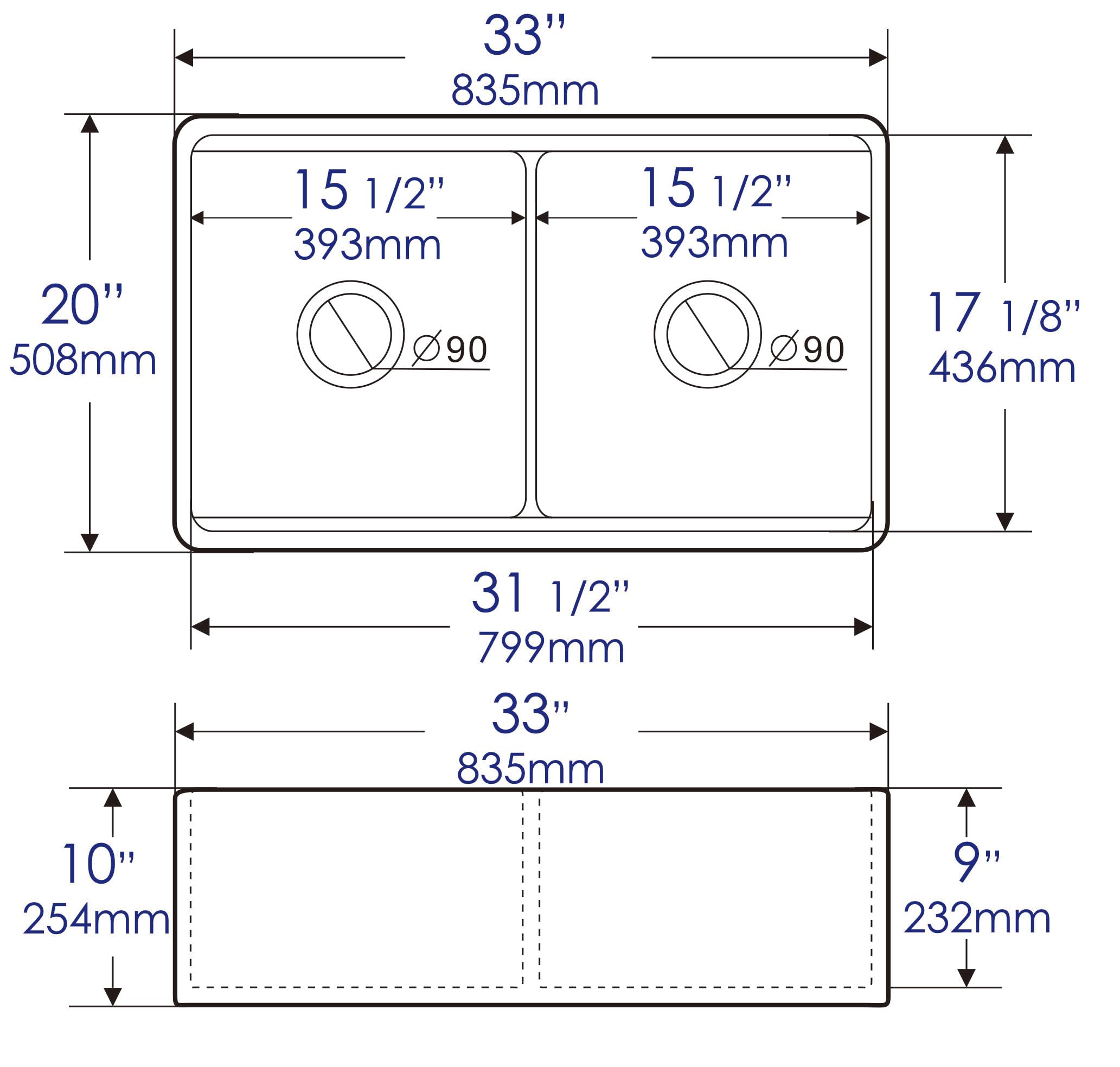Alfi Brand Abfs3320D-W White 33'' X 20'' Workstation Double Bowl Step Rim Fireclay Farm Sink With Accessories