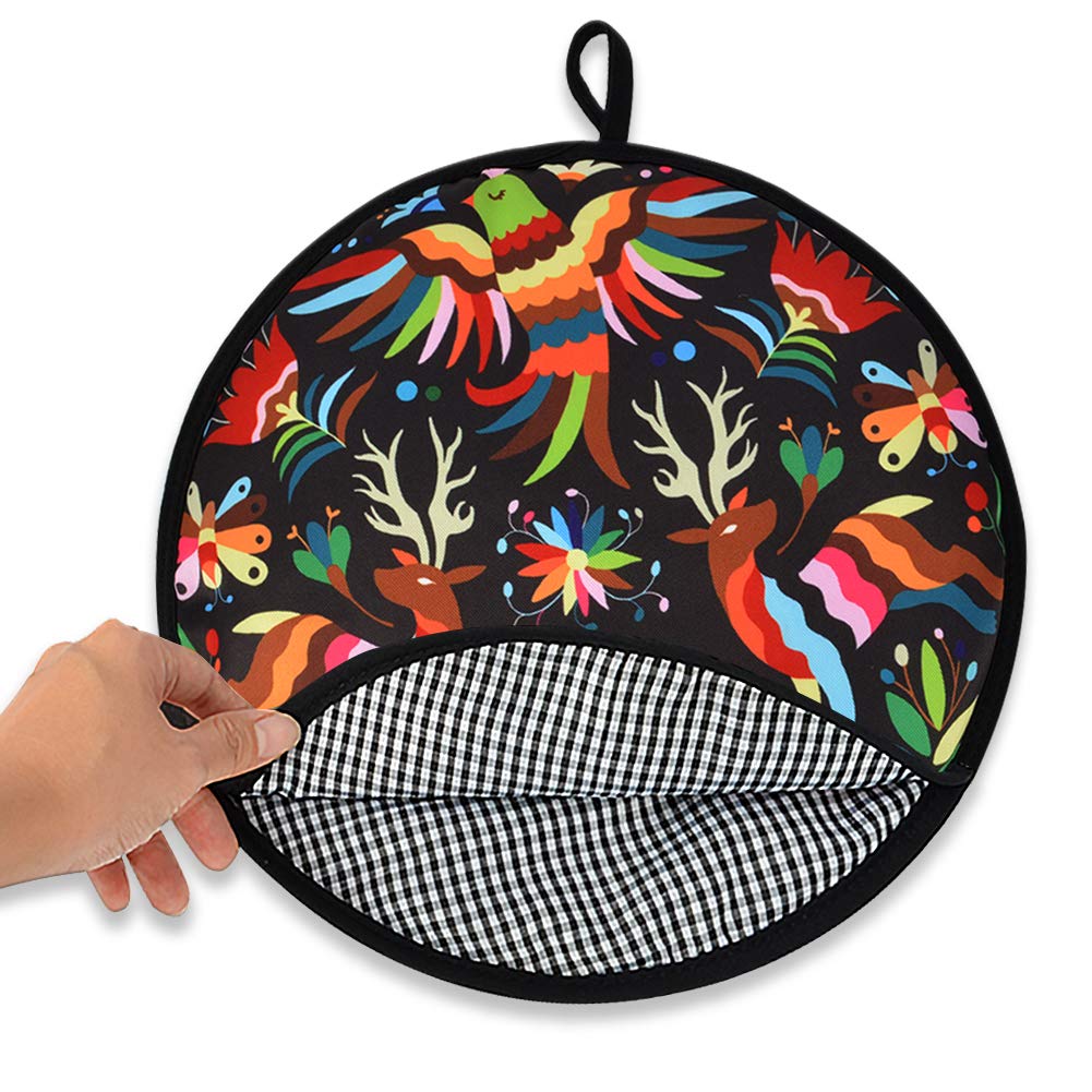 Vnom Tortilla Warmer Pouch 12 Inch Insulated & Microwaveable Fabric Tortilla Keeper Holder Keeps Warm For Corn Flour Taco Pizza