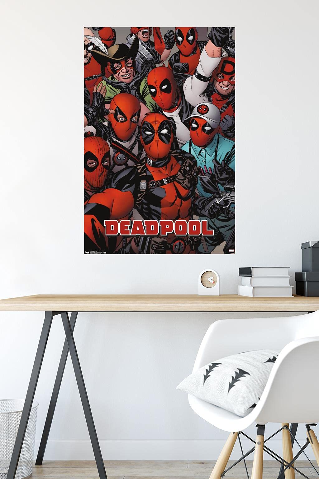 Trends International Marvel Comics Deadpool - Faces Wall Poster, 34L X 22.4W, Unframed Version