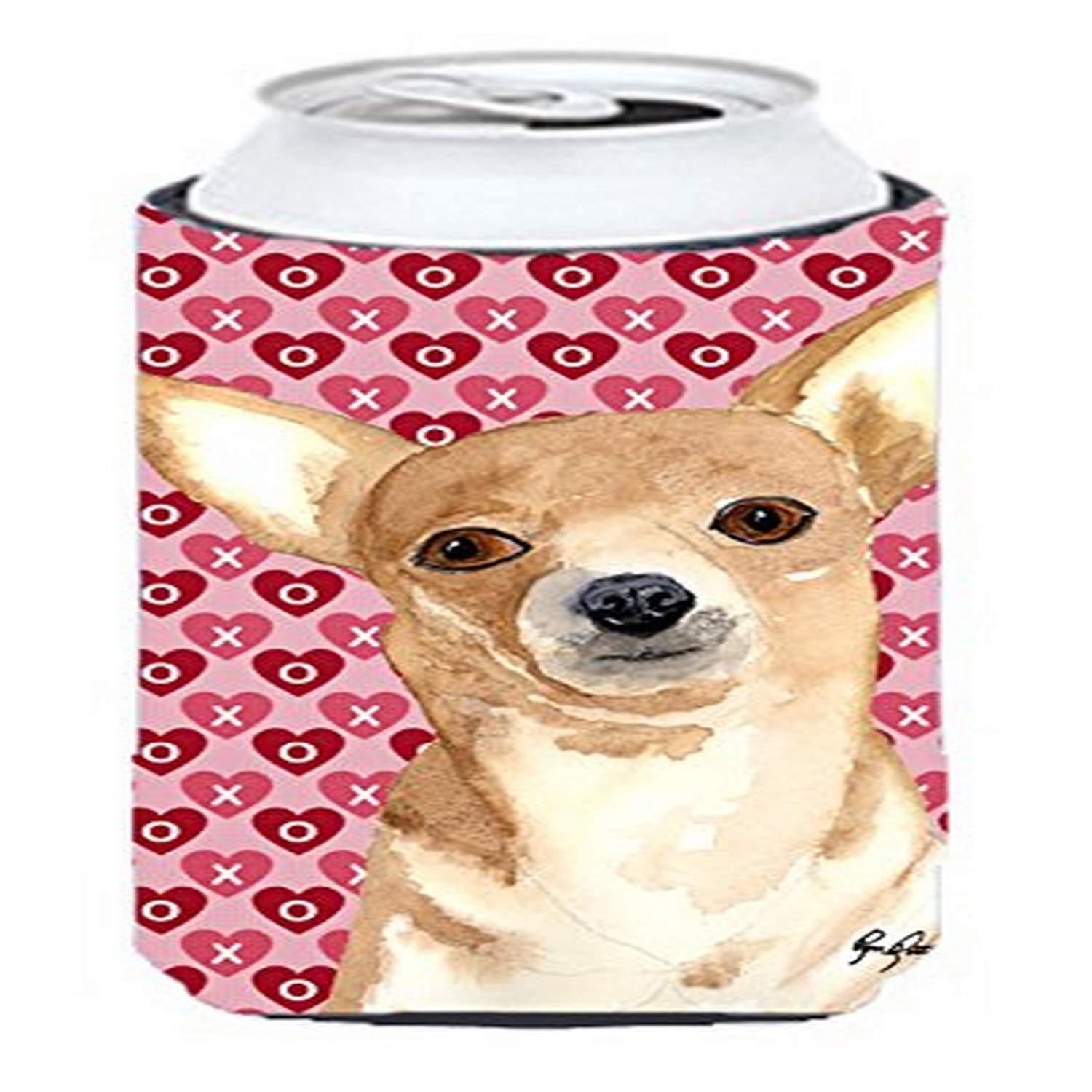Chihuahua Love and Hearts Tall Boy Beverage Insulator Beverage Insulator Hugger RDR3014TBC
