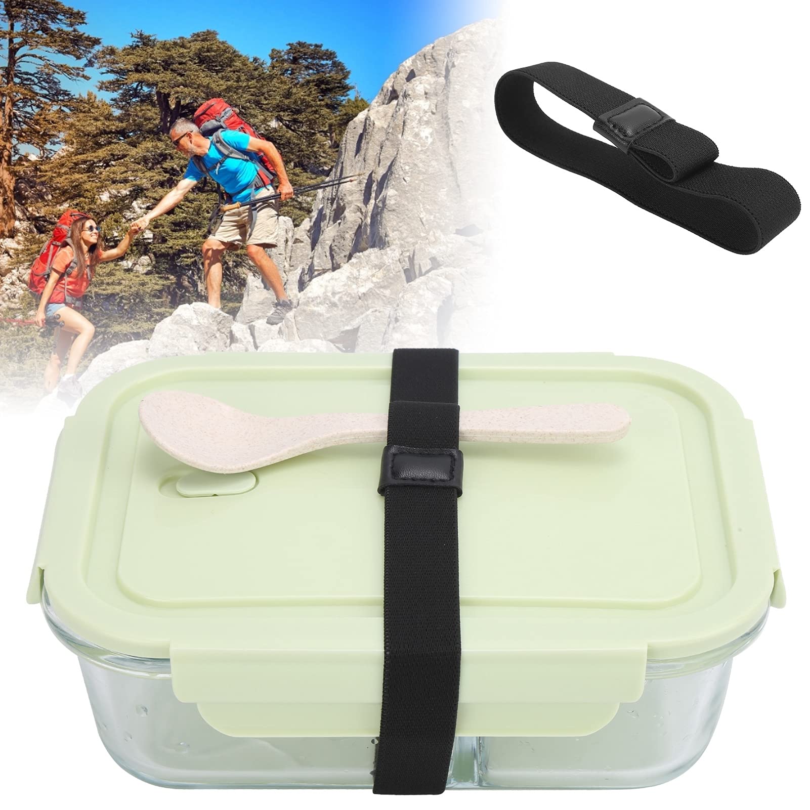 Alomejor Box Strap Stretchable Lunch Box Sealing Strap For School Work Outdoors Meals, Picnic