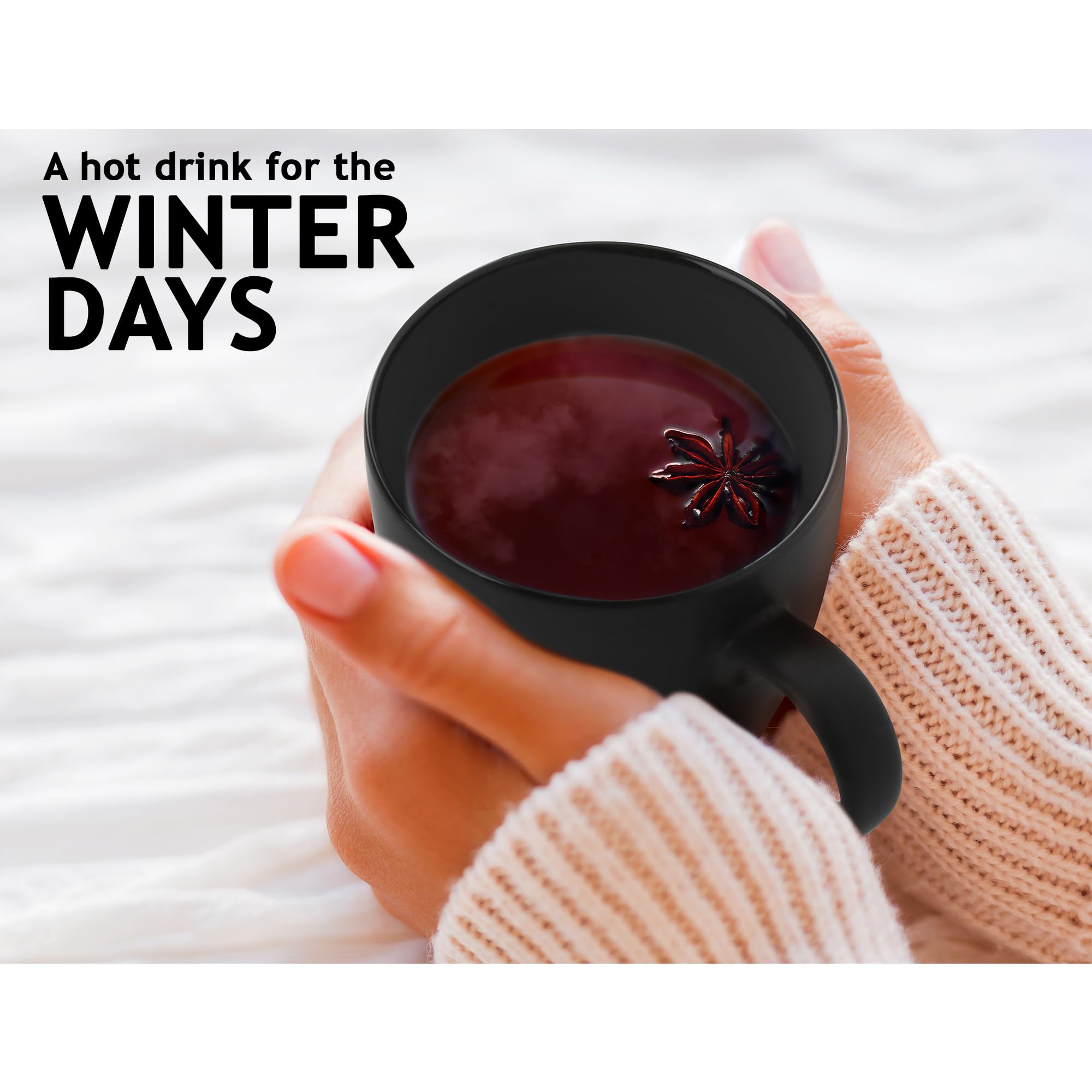 Miamio - Set Of 6 Stoneware Coffee Mugs 12 Ounce/Cup Set - Le Papillon Collection (White-Colourful)