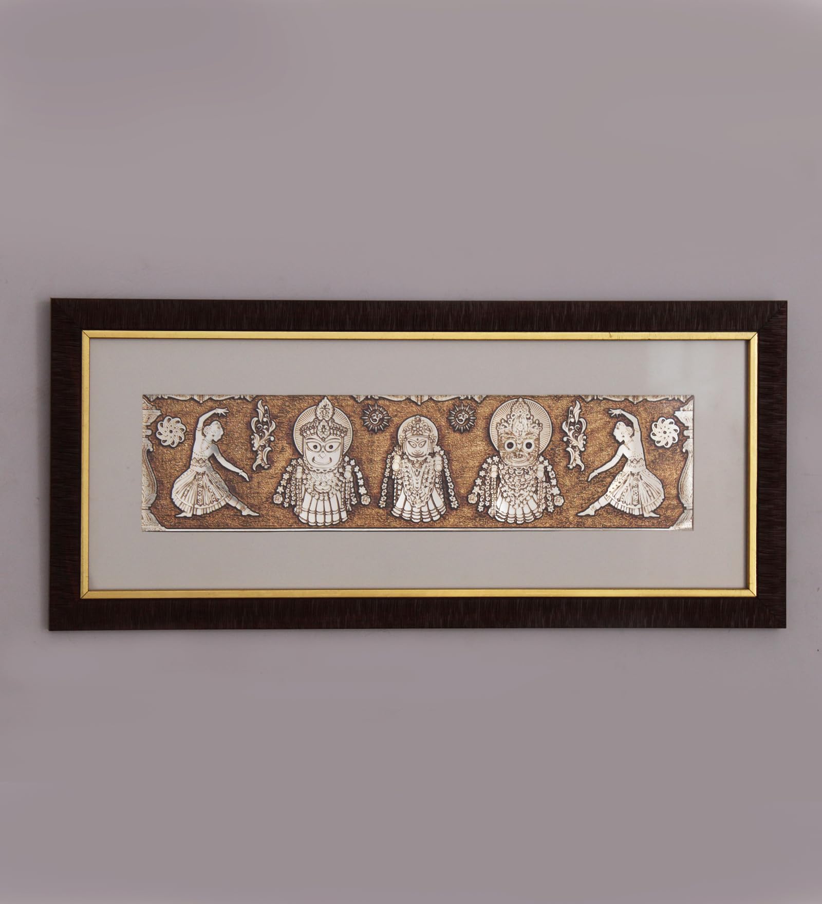 Shree Kala Home Decor Wall Painting Home Decor-Spiritual OdishaS Sacred Trio: Jagannath, Subhadra, And Balabhadra Wall Painting