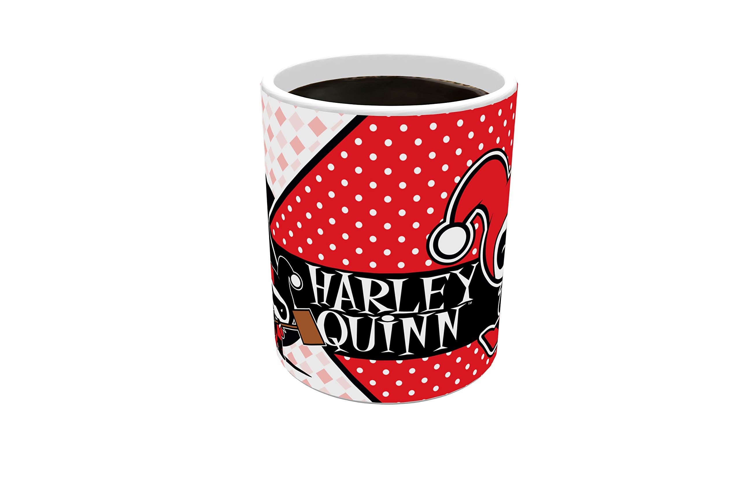Morphing Mugs Dc Comics - Harley Quinn - Chibi Cartoon - Justice League - 11 Oz Heat Sensitive Mug - Ceramic Color Changing Coff
