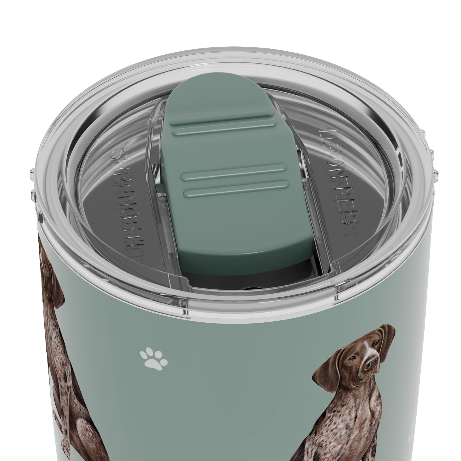 German Shorthaired Pointer Tumbler Serengeti 16 Oz Stainless Steel, Vacuum Insulated Tumbler With Spill Proof Lid - 3D Print - I