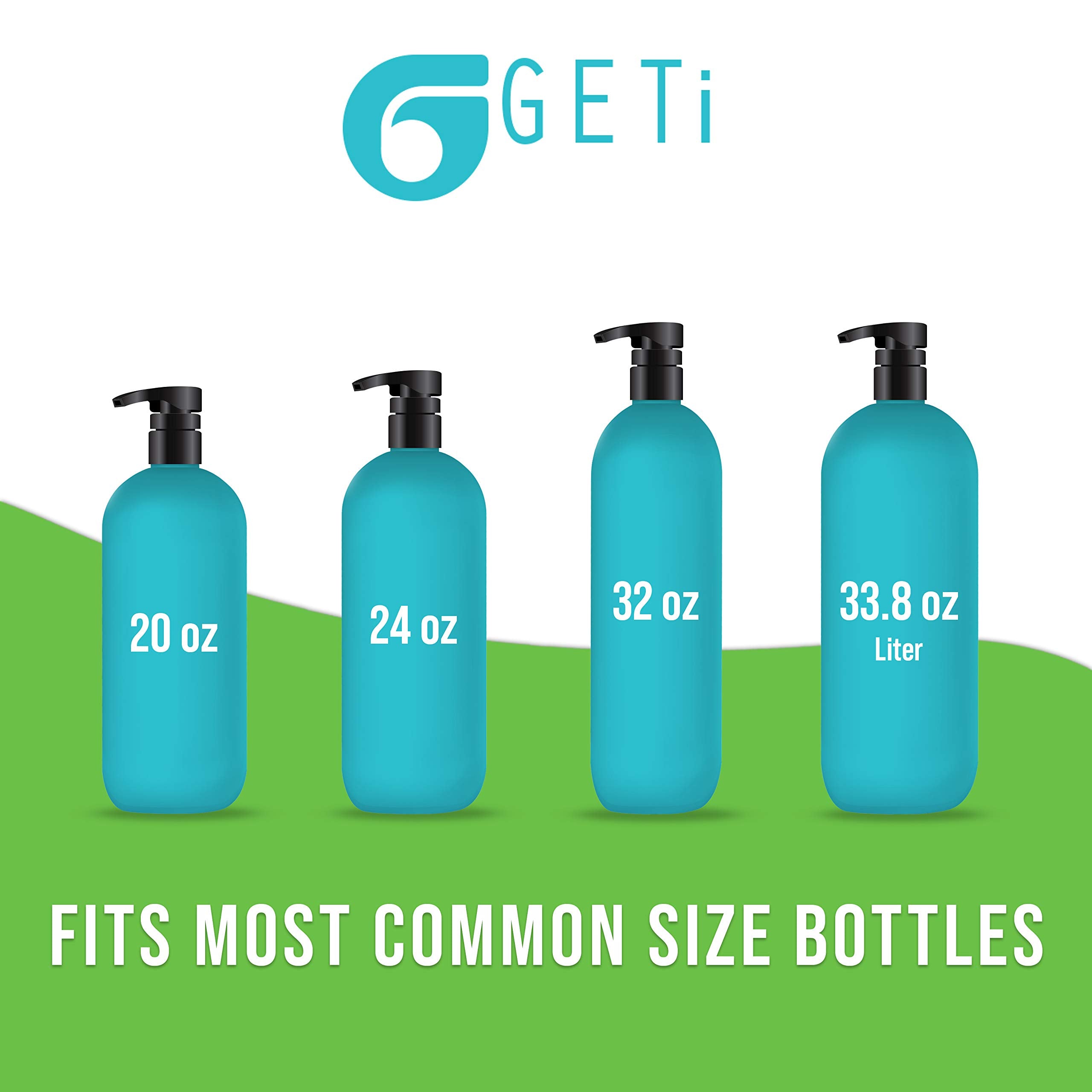 Shampoo And Conditioner Universal Pump | 6-Pack Liter 33.8 Oz Pump Dispenser - Fits Liter Size Bottles With A 1 Inch Opening Siz