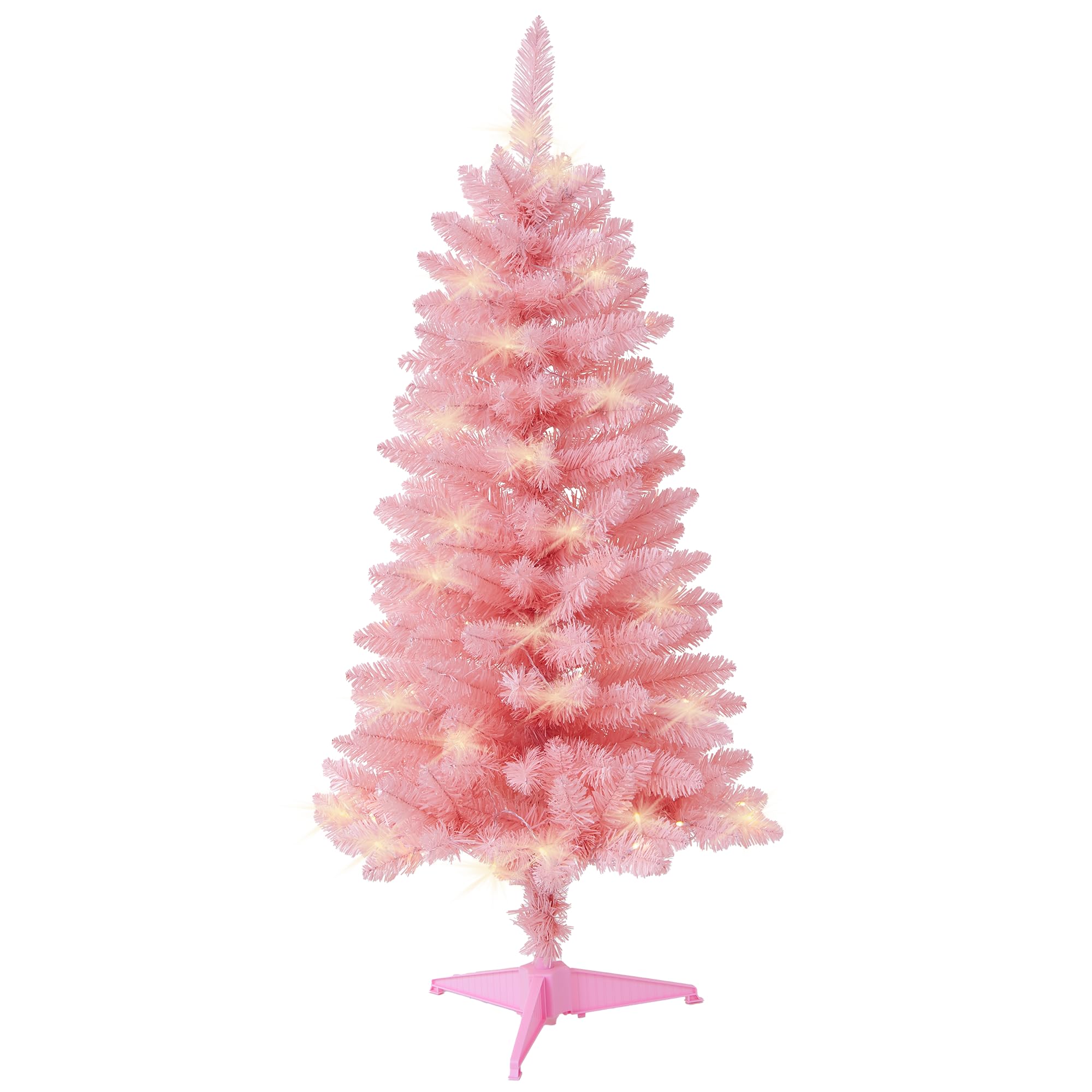 Pre-Lit Artificial Christmas Tree 4Ft, Battery Operated Desktop Xmas Tree with 70 LED 210 Branch Tips Mini Christmas Tree Decora