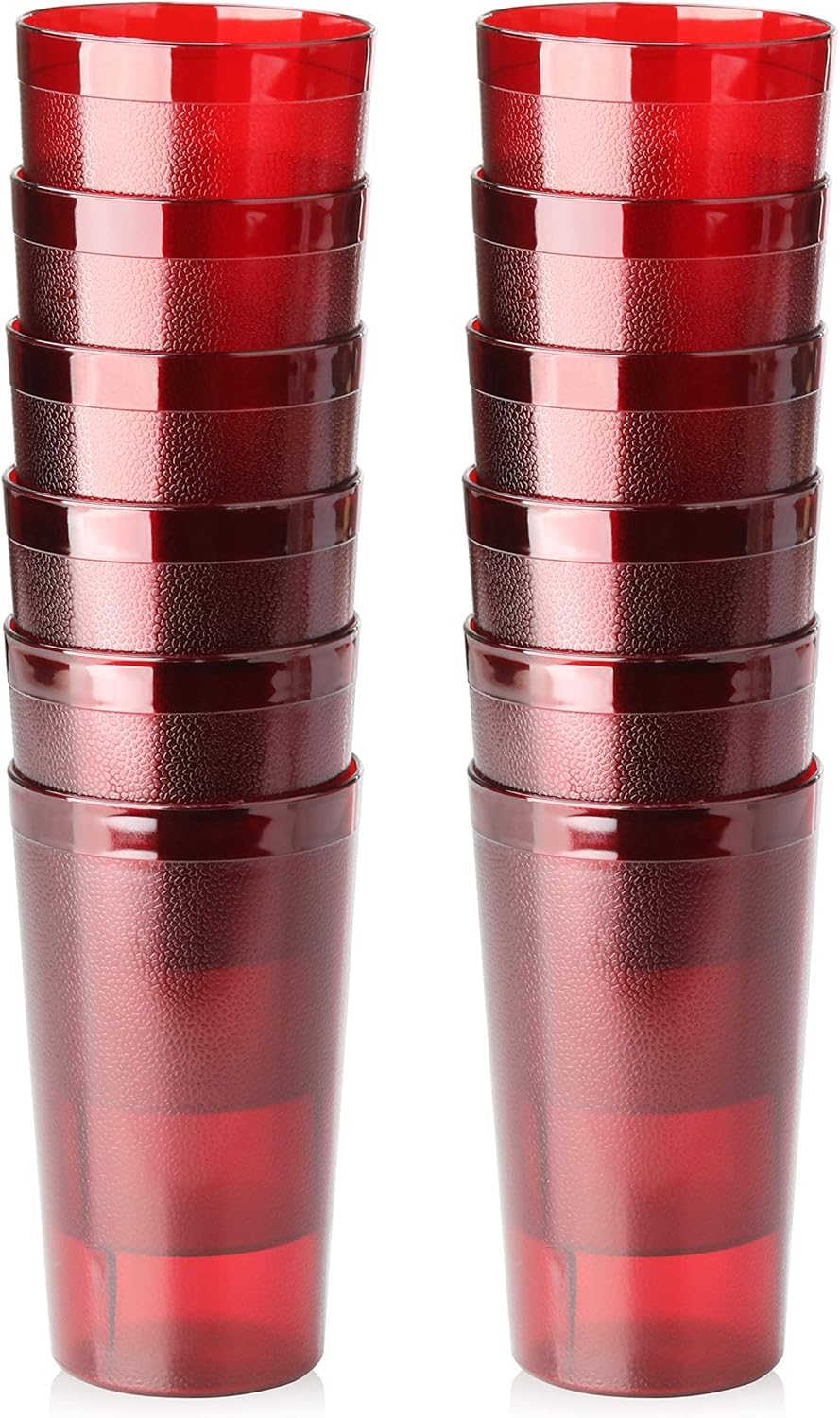 New Star Foodservice | Restaurant-Grade Beverage Tumblers, 12 oz, Set of 72, Red
